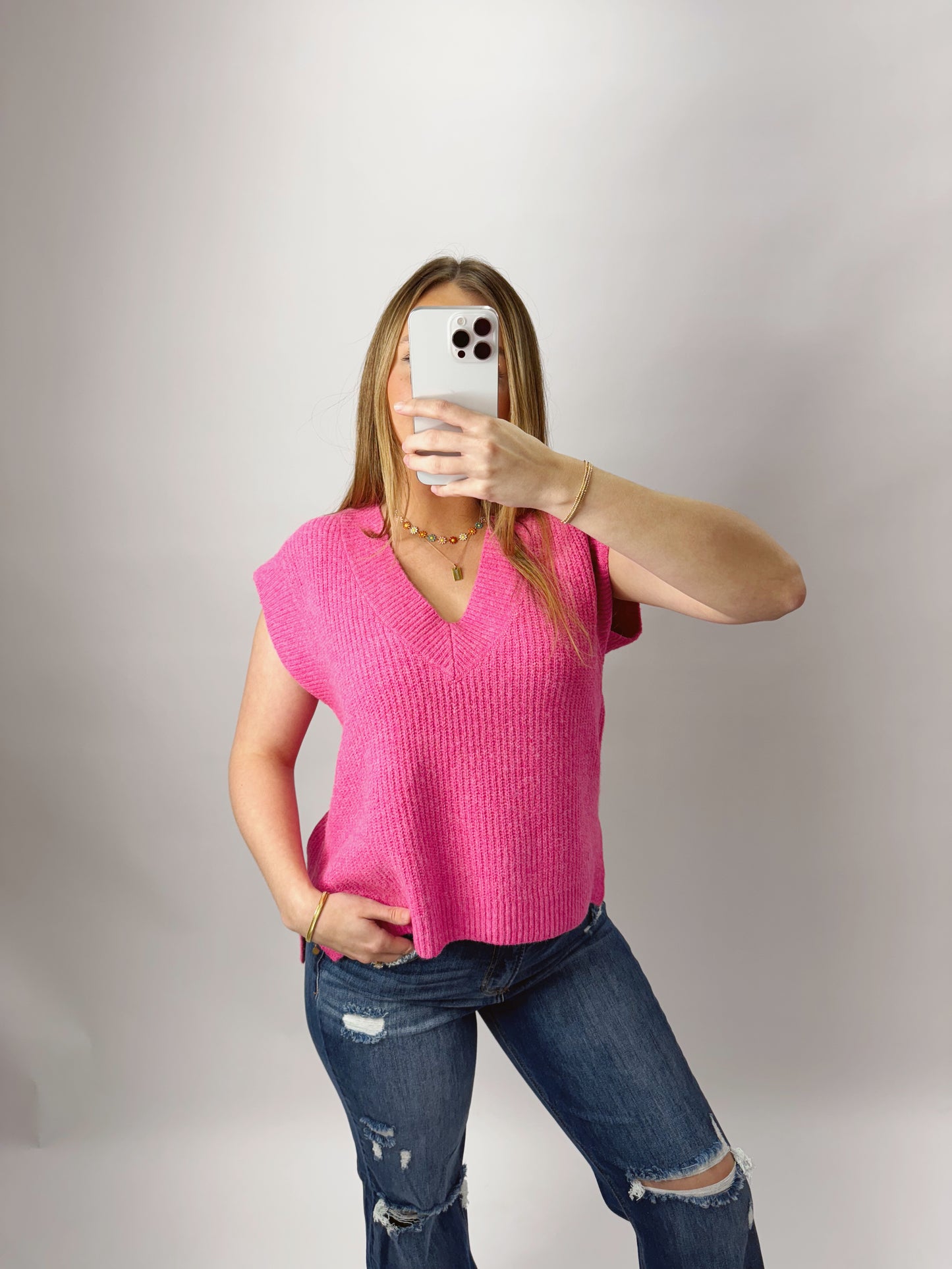 The Landry | Pink Sweater Vest