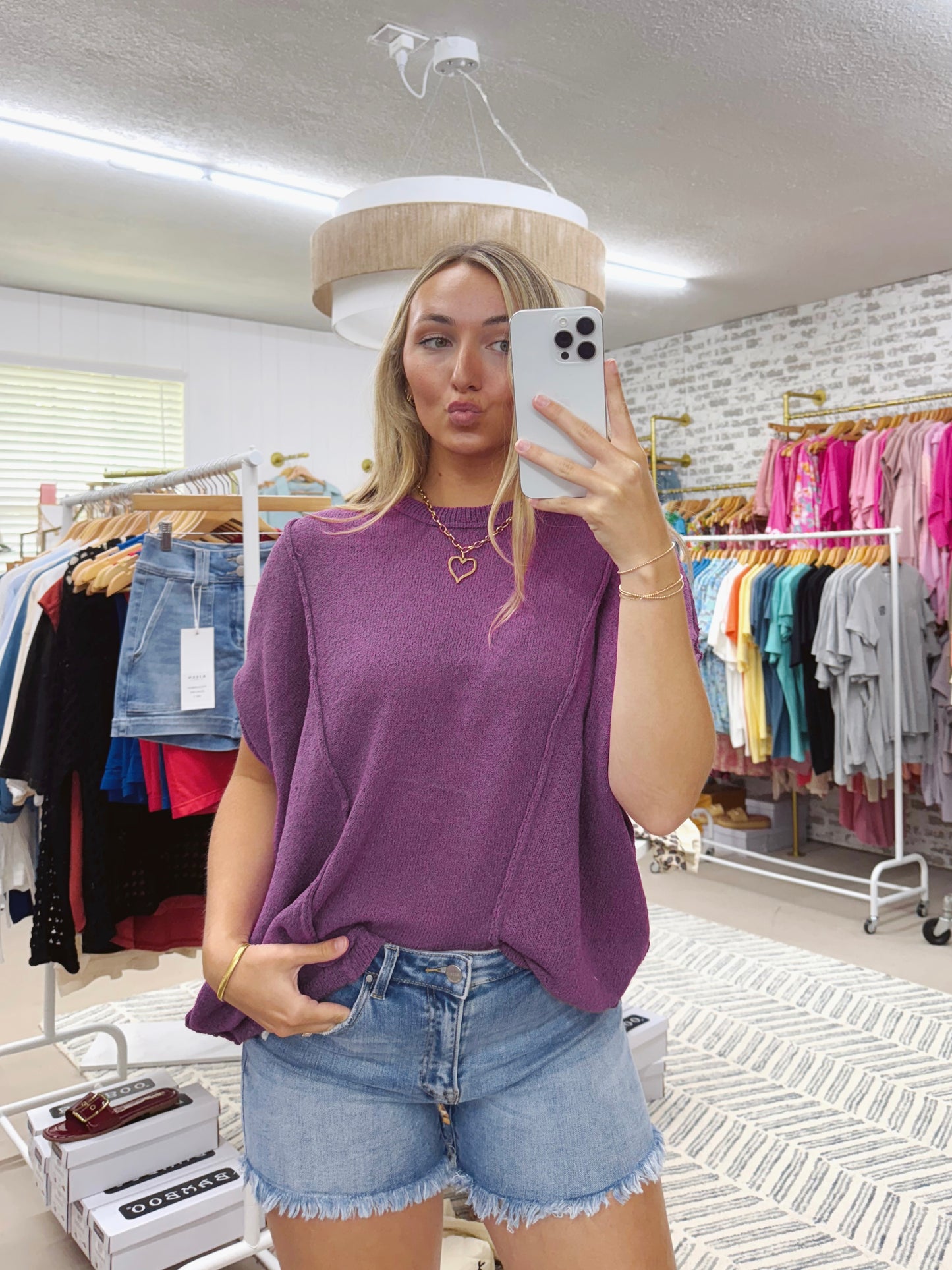 The Kristie | Purple Oversized Top