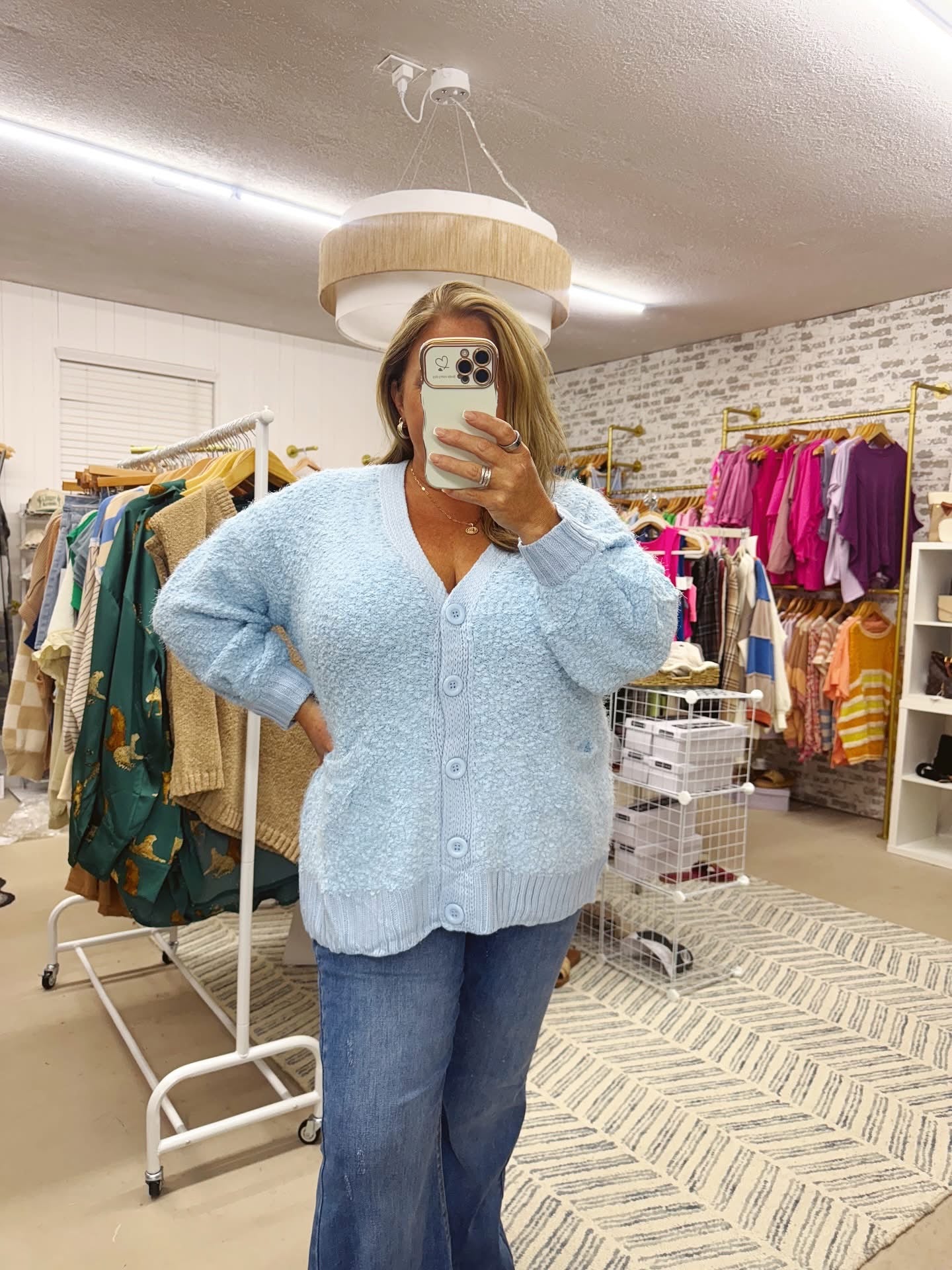 The Lisa | Sky Blue Oversized Cardigan