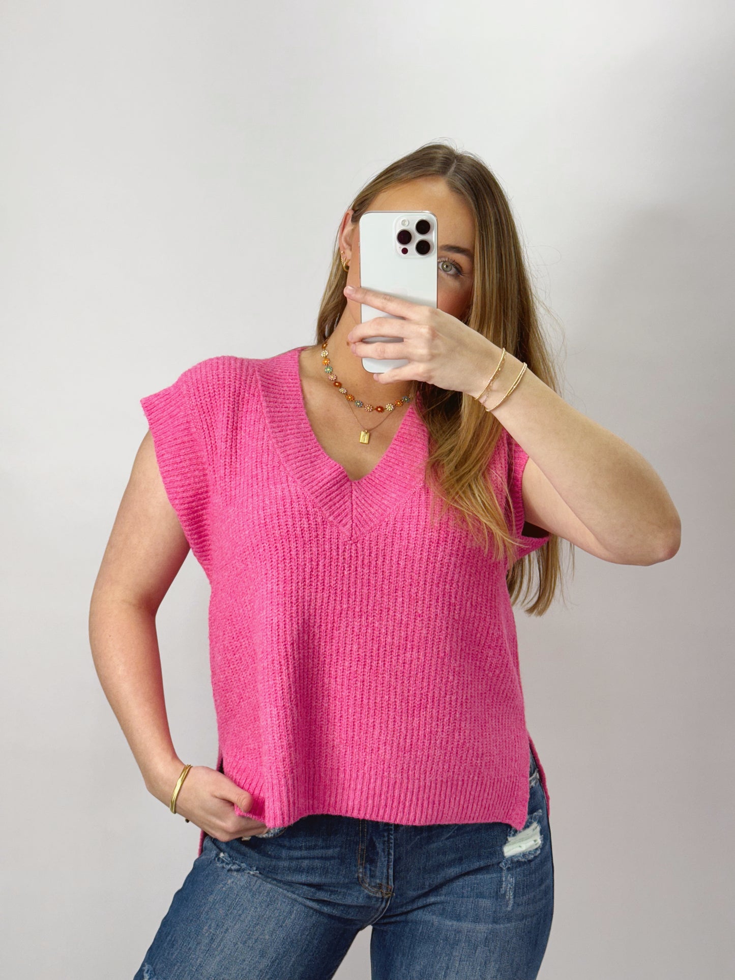 The Landry | Pink Sweater Vest