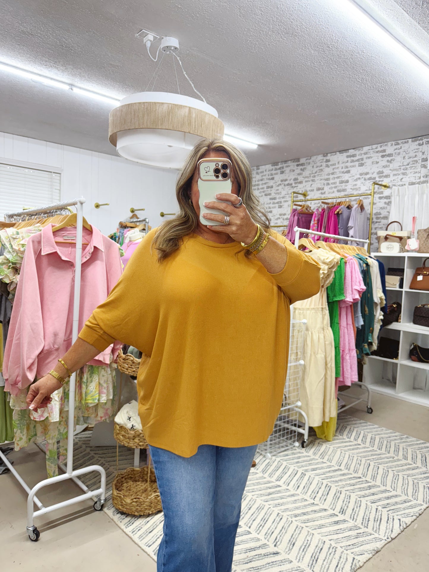 The Kolly | Marigold Oversized Hacci Top