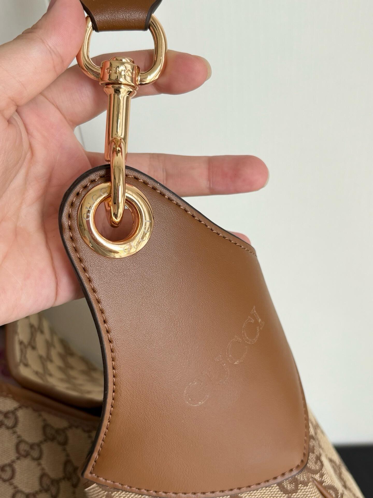G Insp Brown Large Shoulder Bag