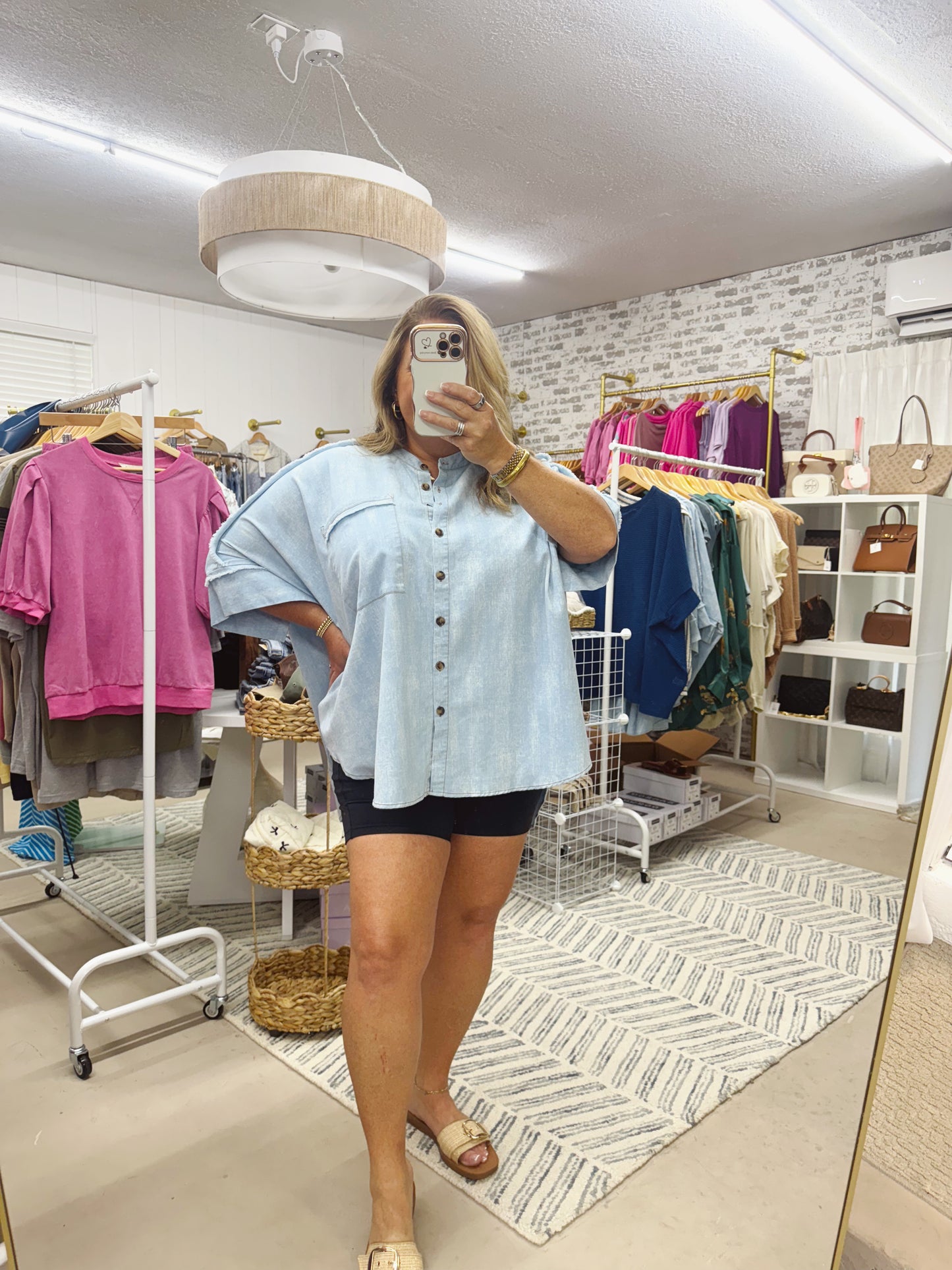 The Oversized Denim Button Down | Plus