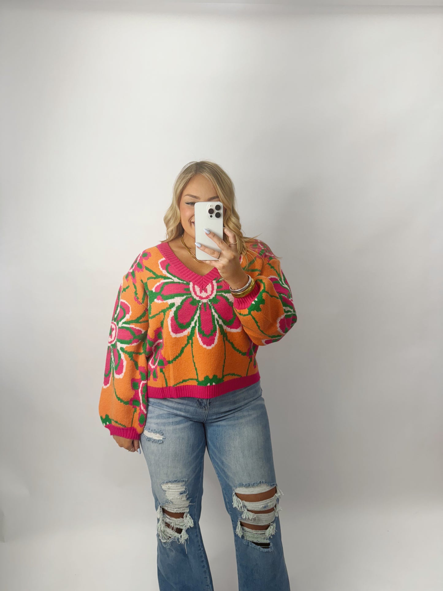The Kristine | Floral Spring Sweater