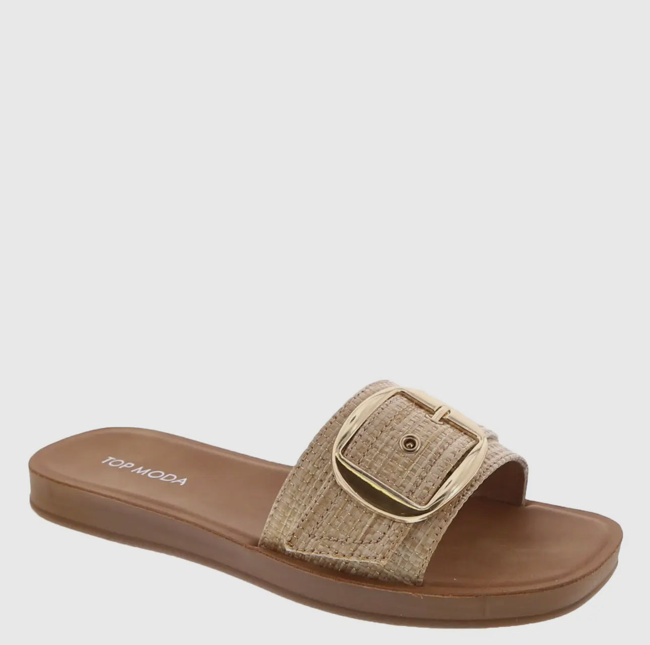 Rattan Buckle Sandals