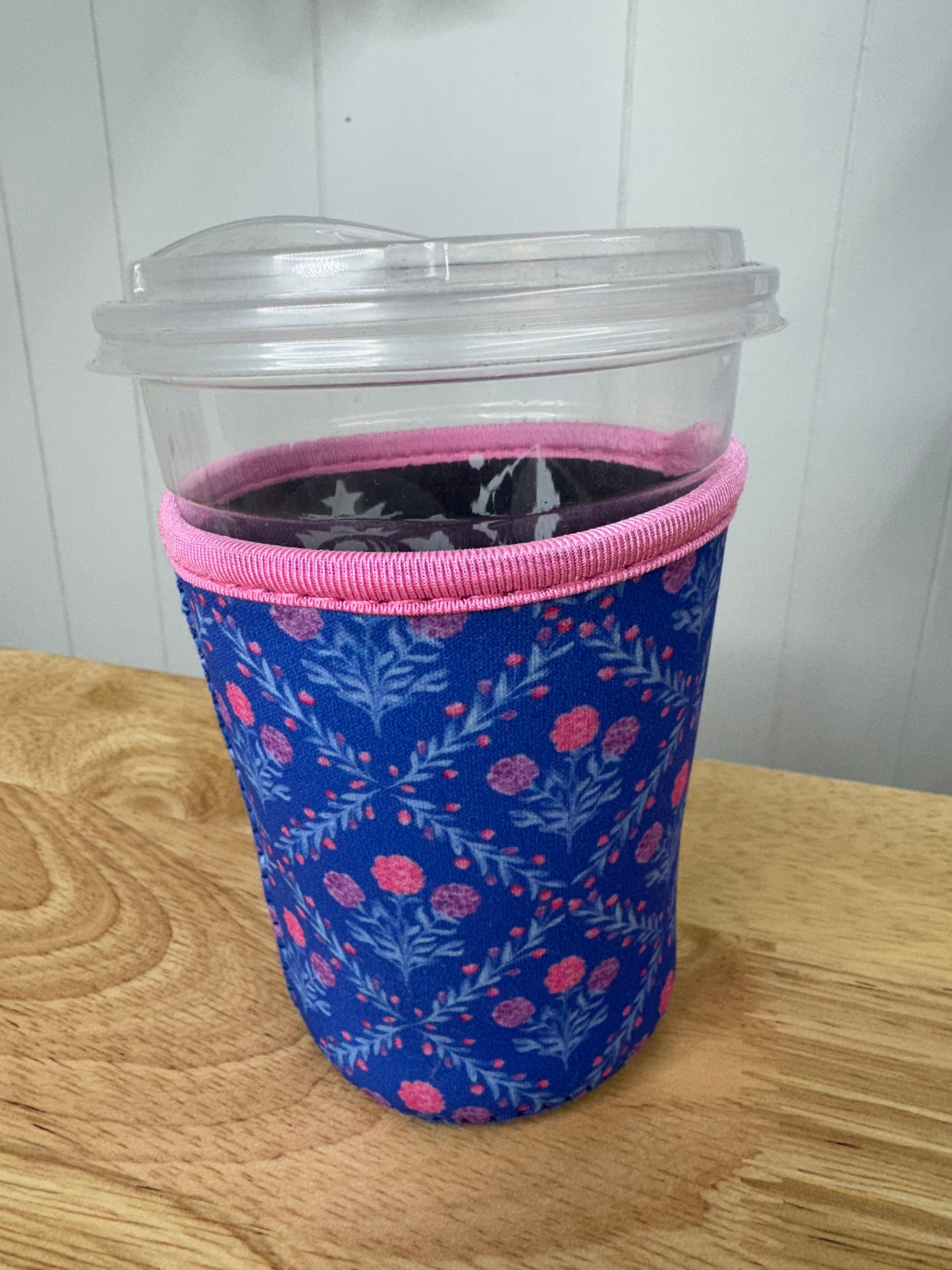 Blue Floral Cup Sleeve | Small