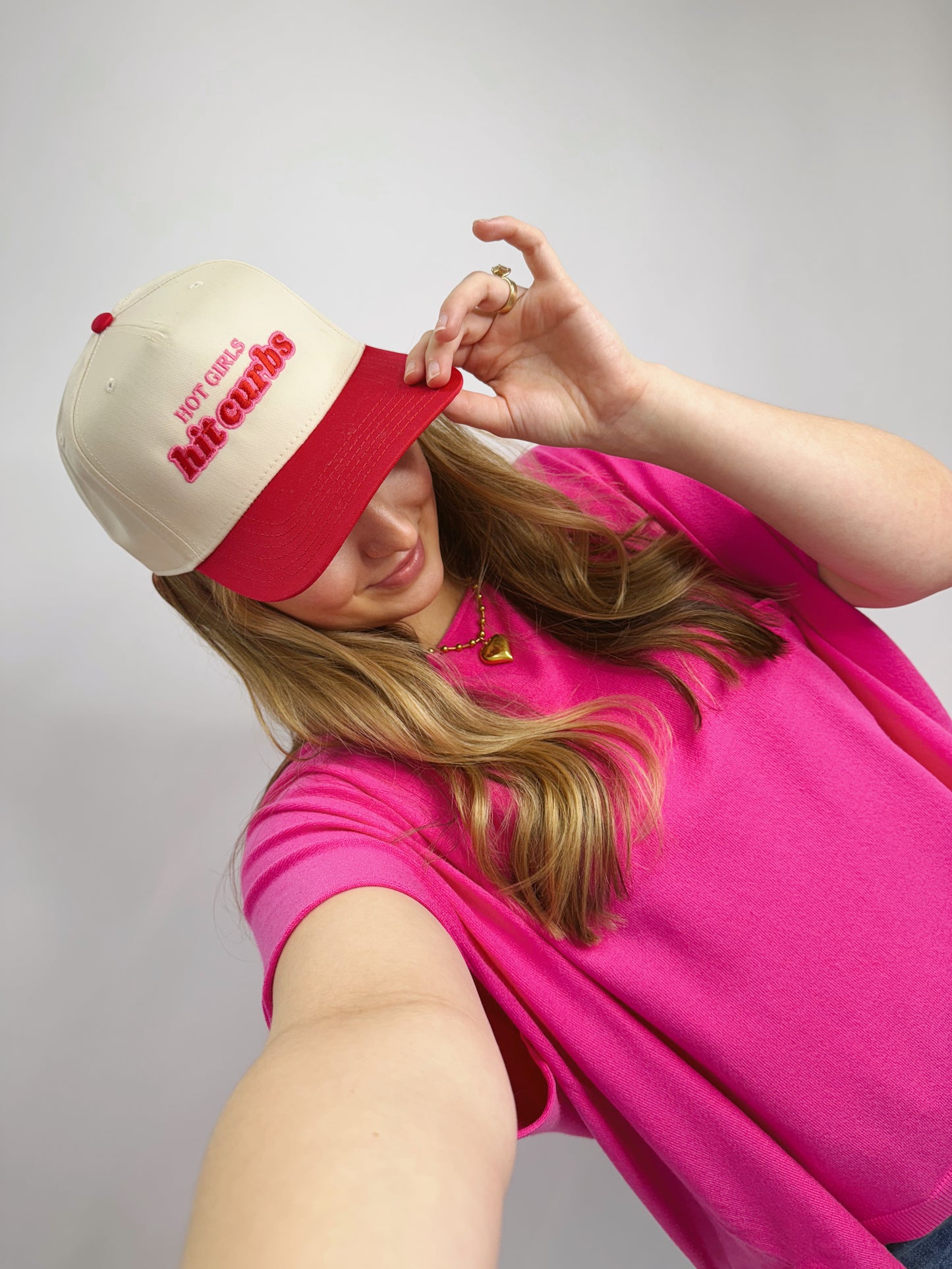 The Bailey | Pink Oversized Wide Neck Top