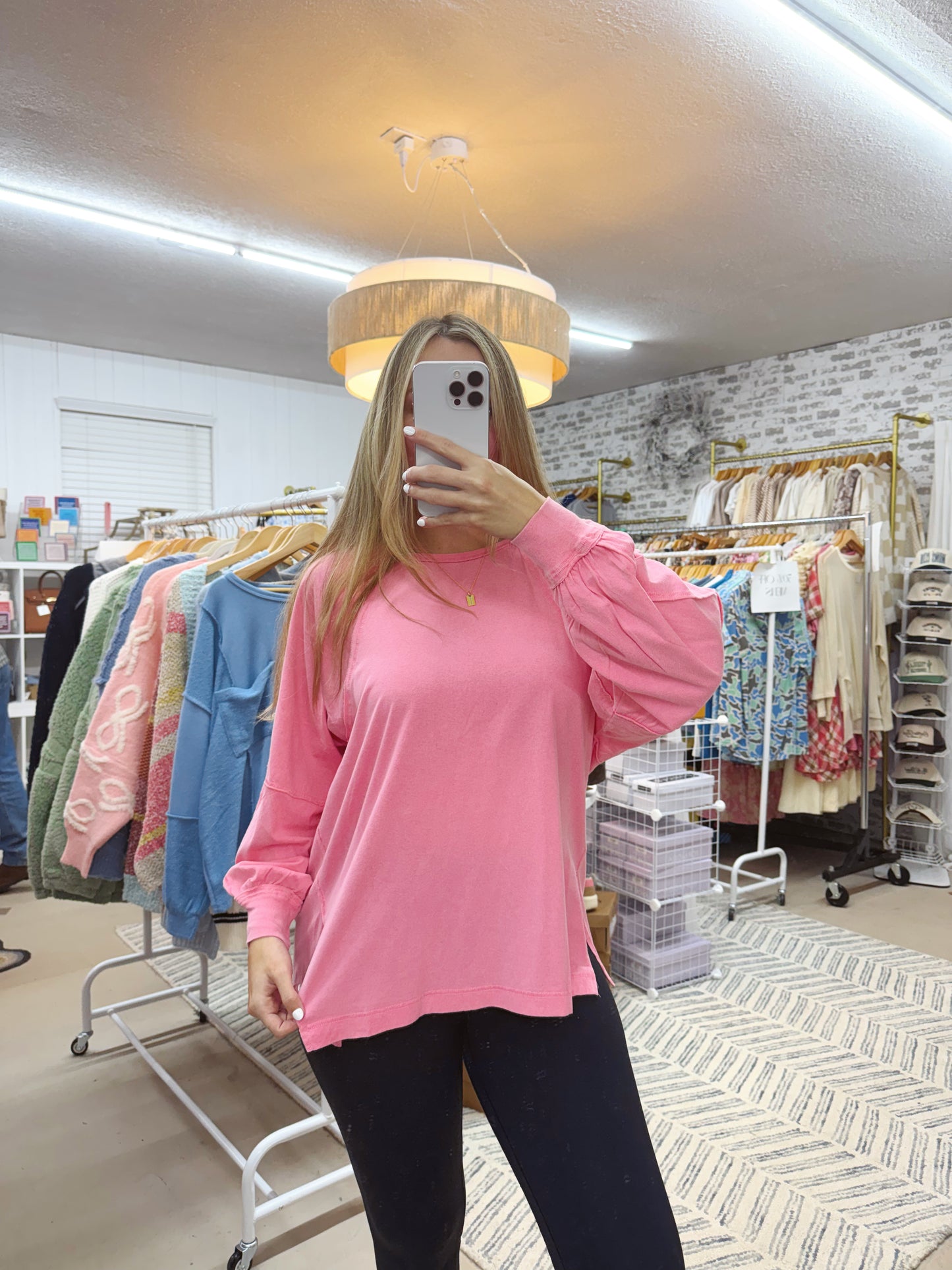 The Chloe | Washed Pink Long Sleeve