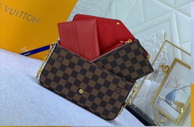 L/V Small Brown Checkered