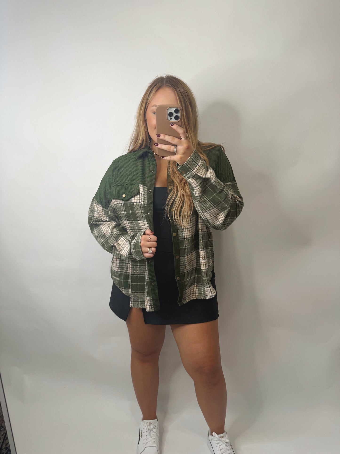 The Sarah | Green Flannel