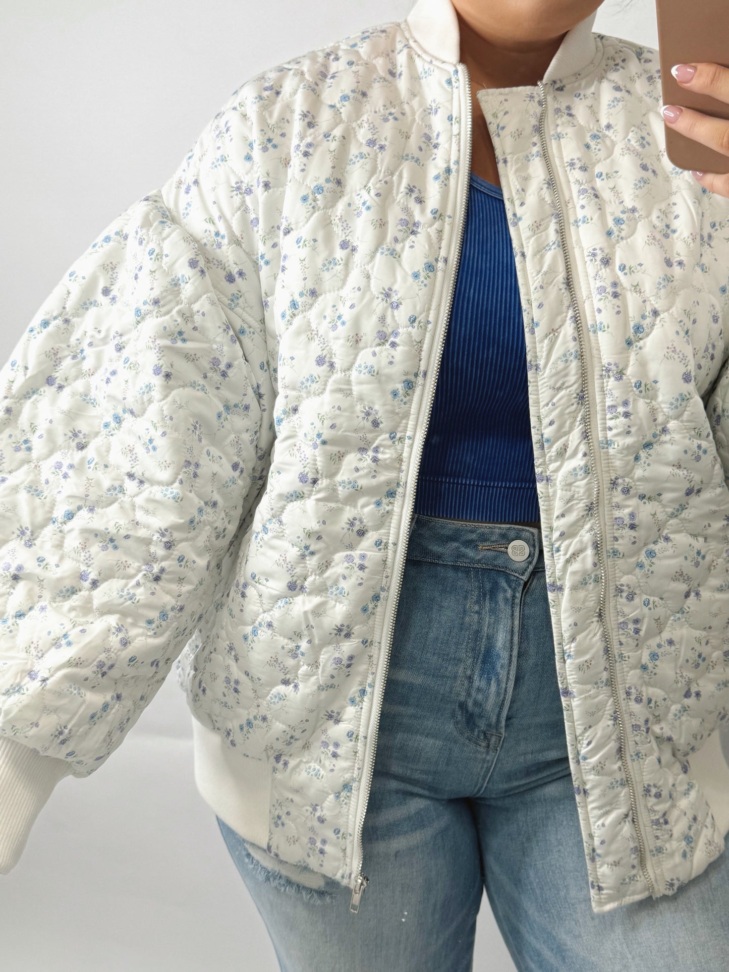The Ellie | Floral Puffer