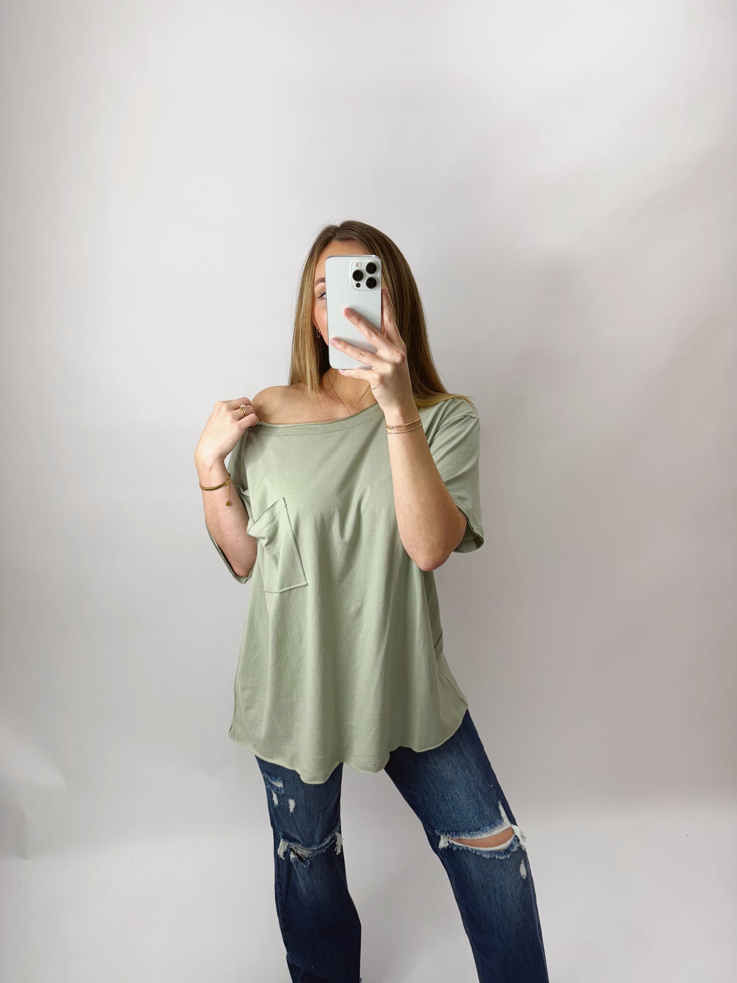 The Doris | Sage Oversized Tee
