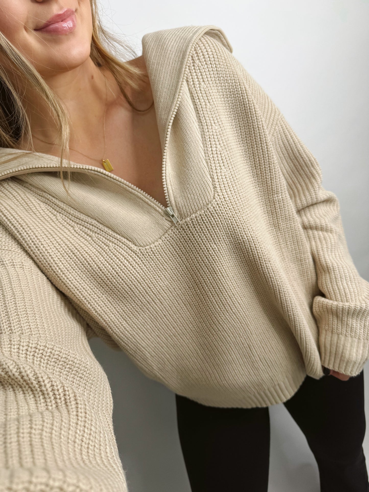 The Sophie | Knit Quarter Zip