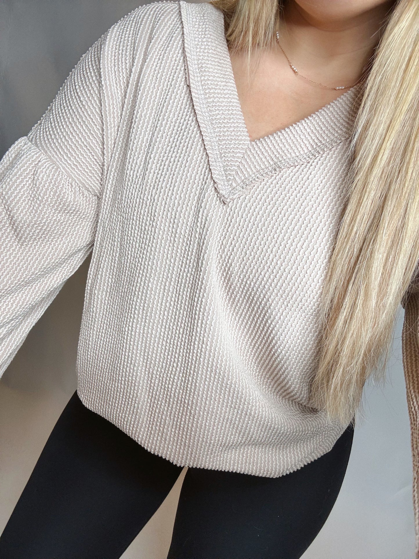 The Winter | Neutral Ribbed Pullover