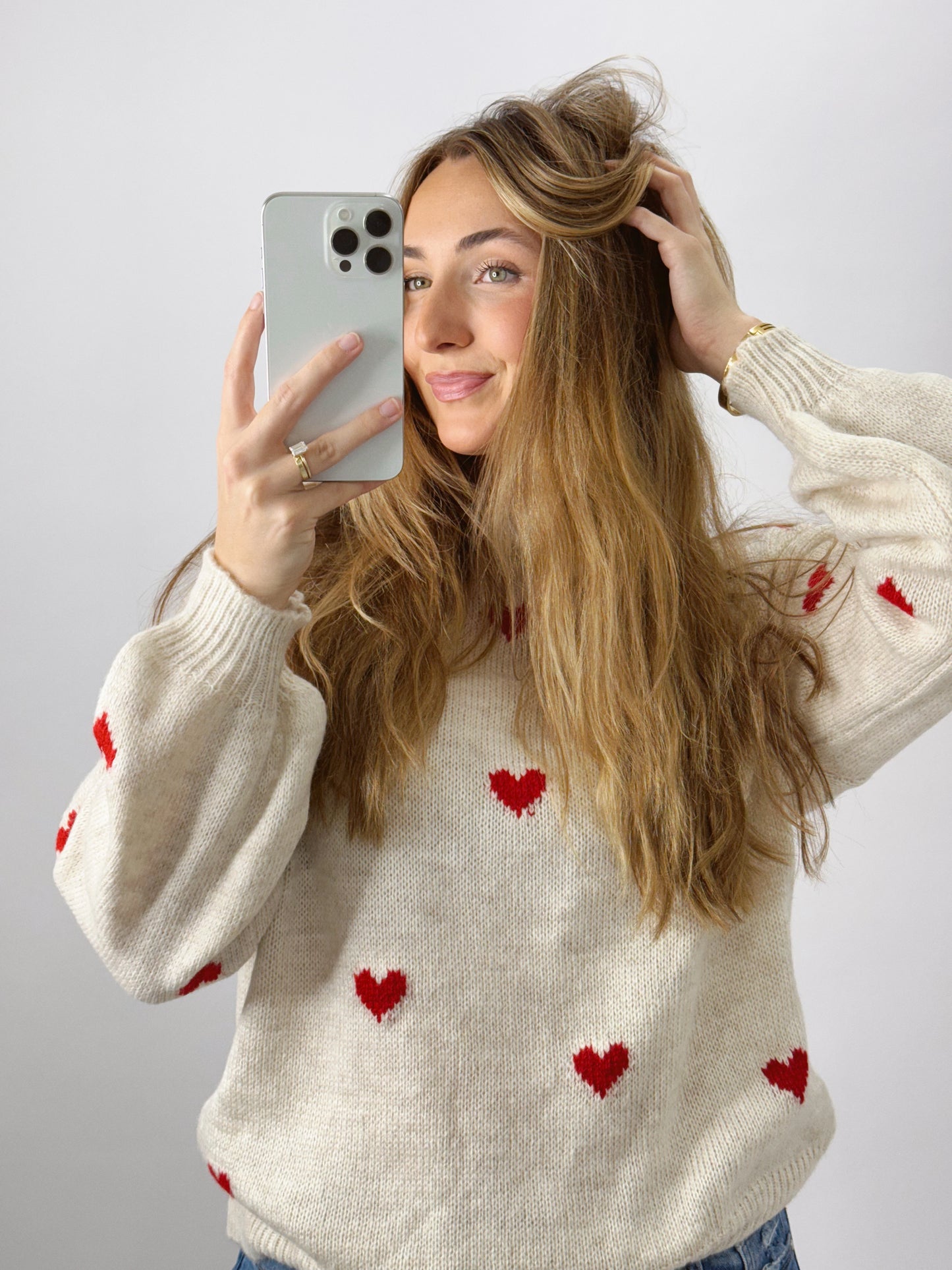 The Lovebug | Knit Heart Sweater