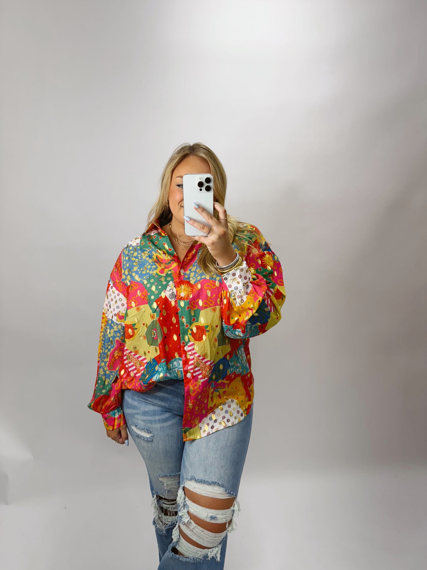 The Laura | Colorful Button Up
