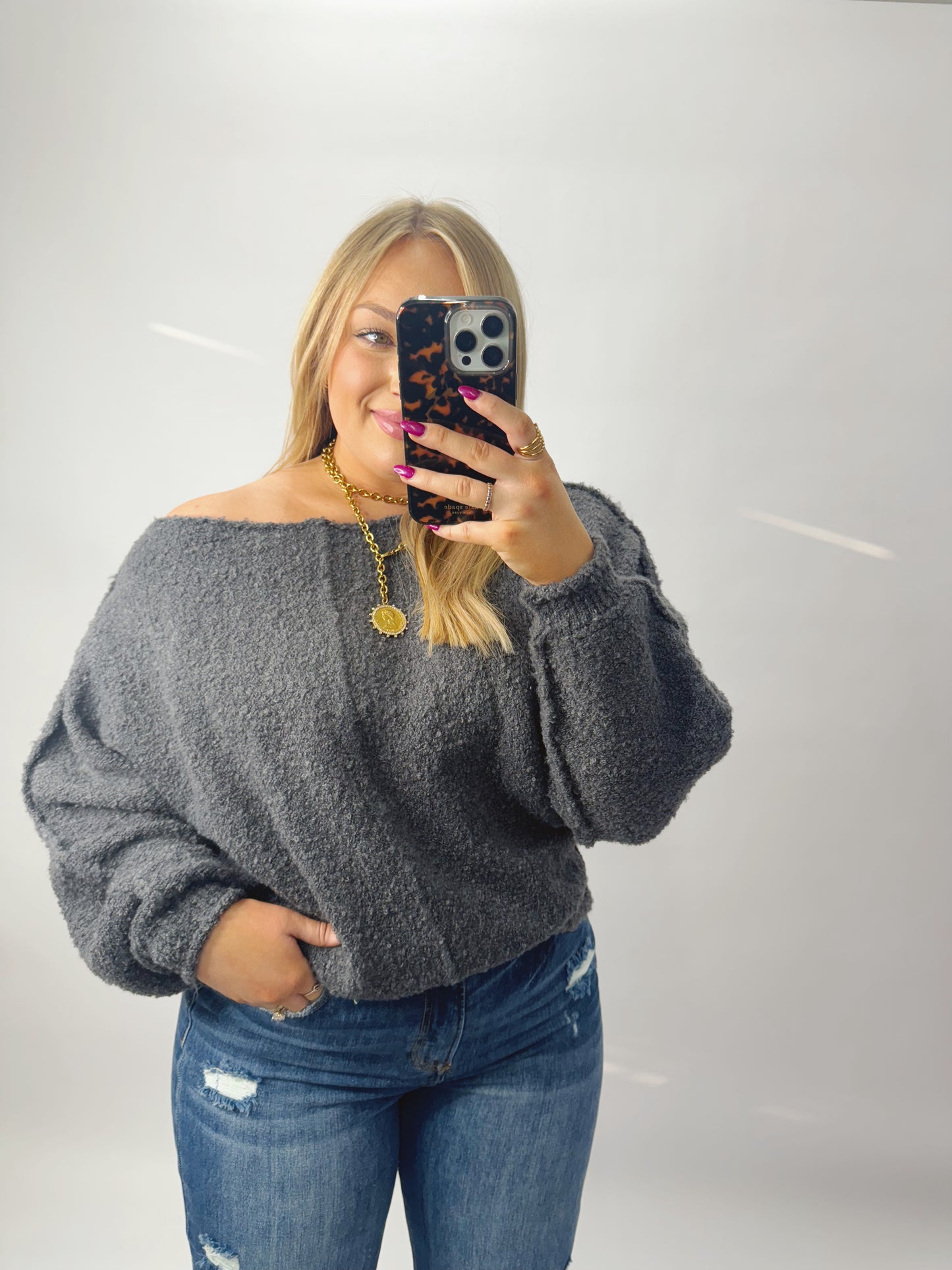 The Julia | Slouchy Grey Sweater