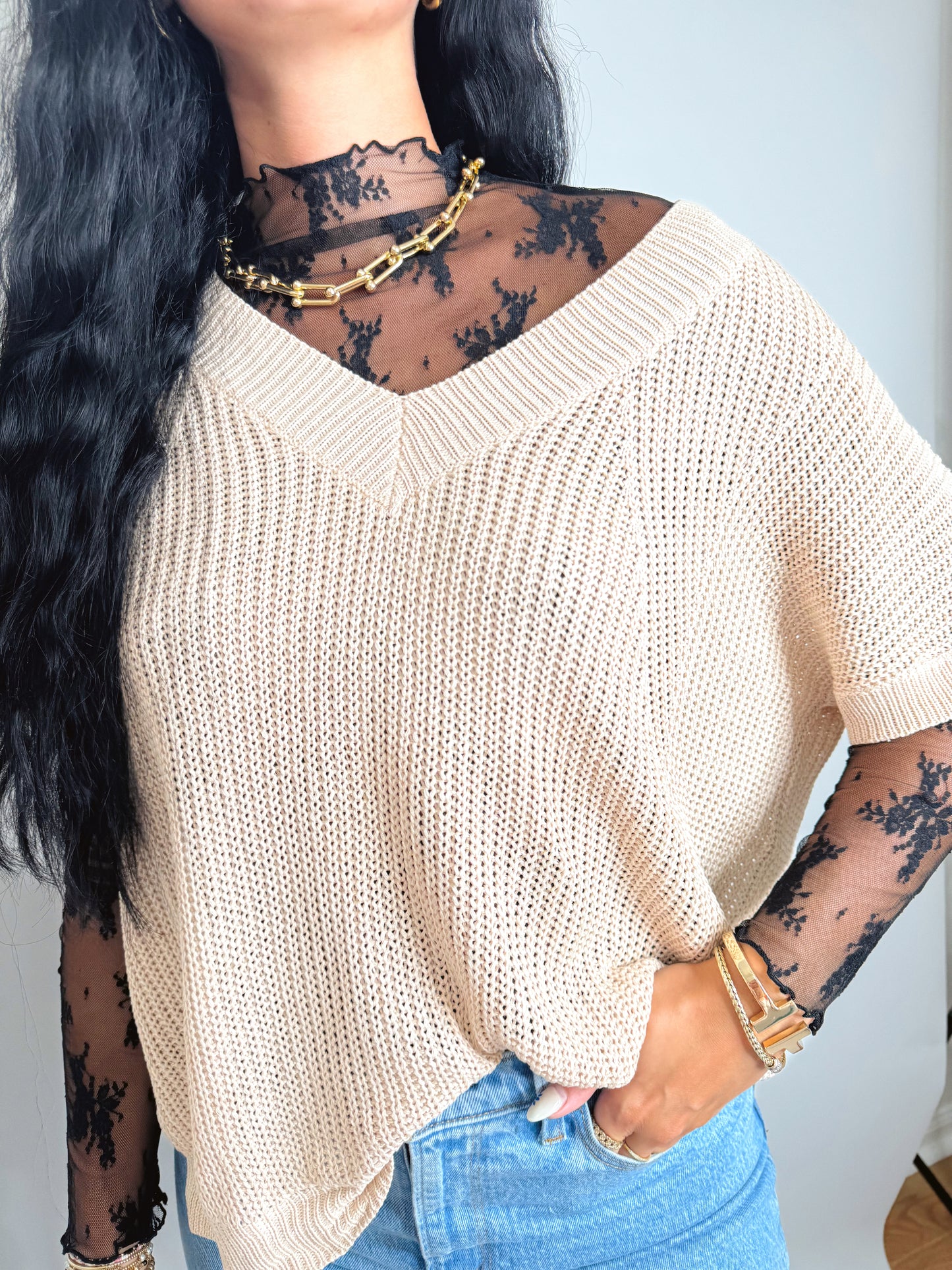 The Liza | Knit V Neck