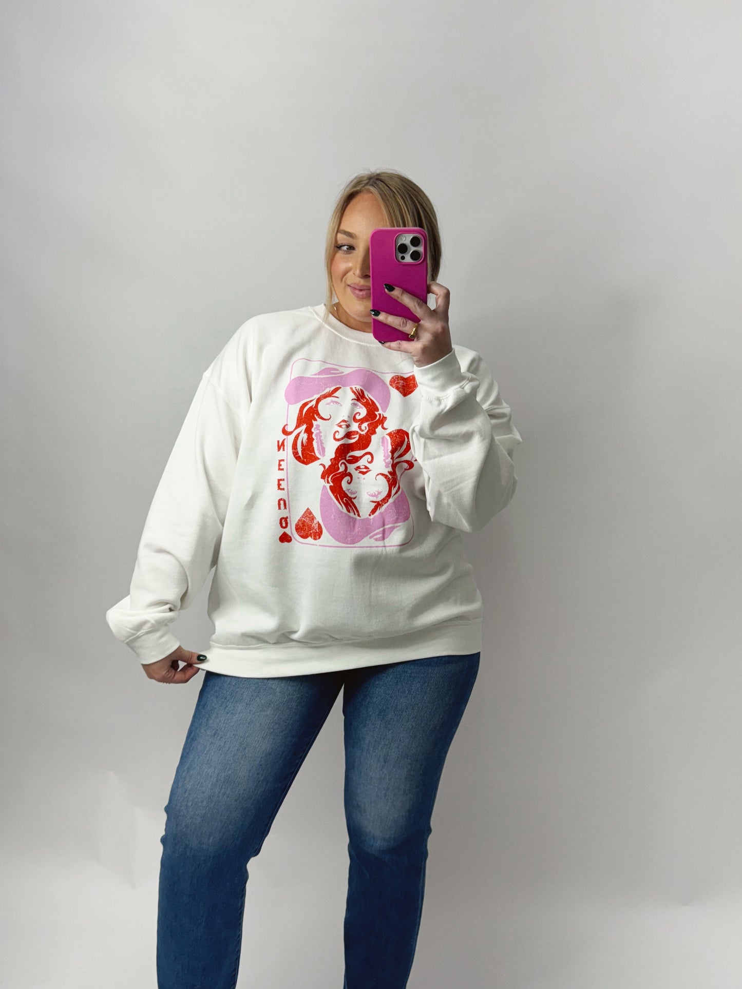 WESTERN QUEEN | White Sweatshirt