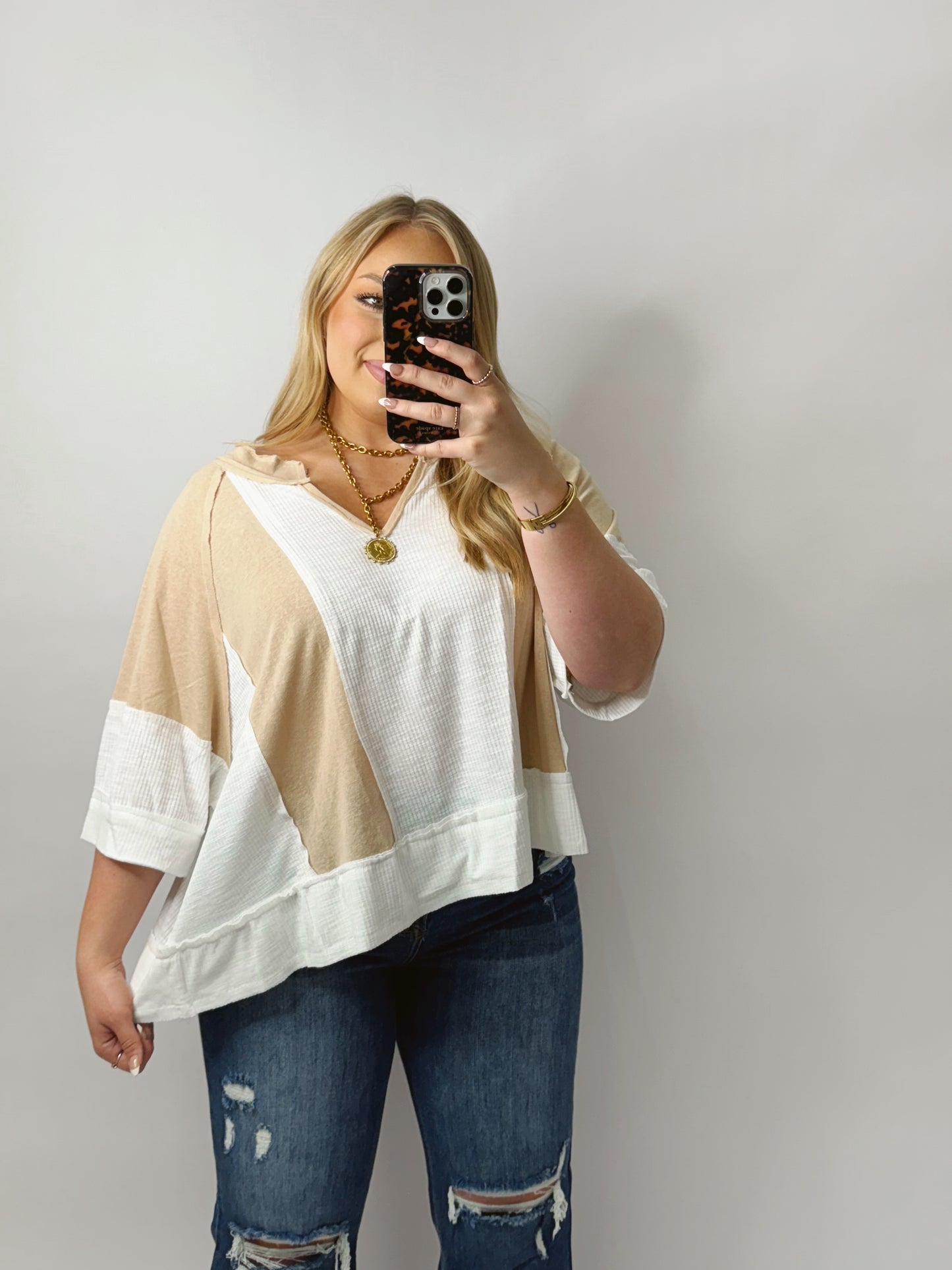 The Holly | Oversized Neutral Tee