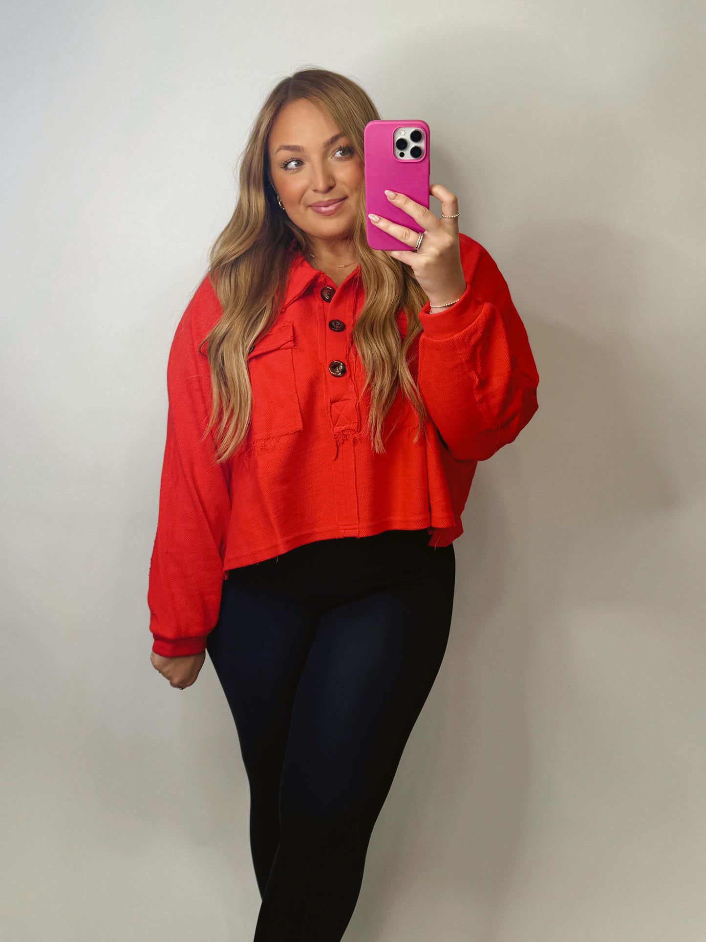 The Steph | Oversized Collared Crop
