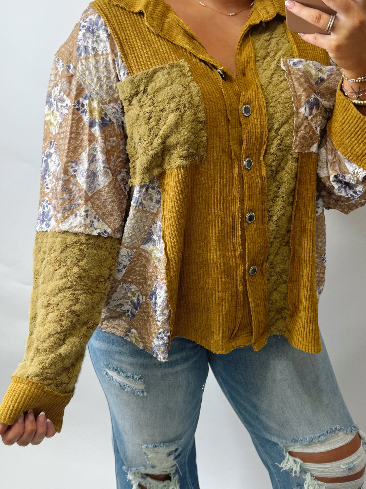 The Vicki | Oversized Floral Button Up