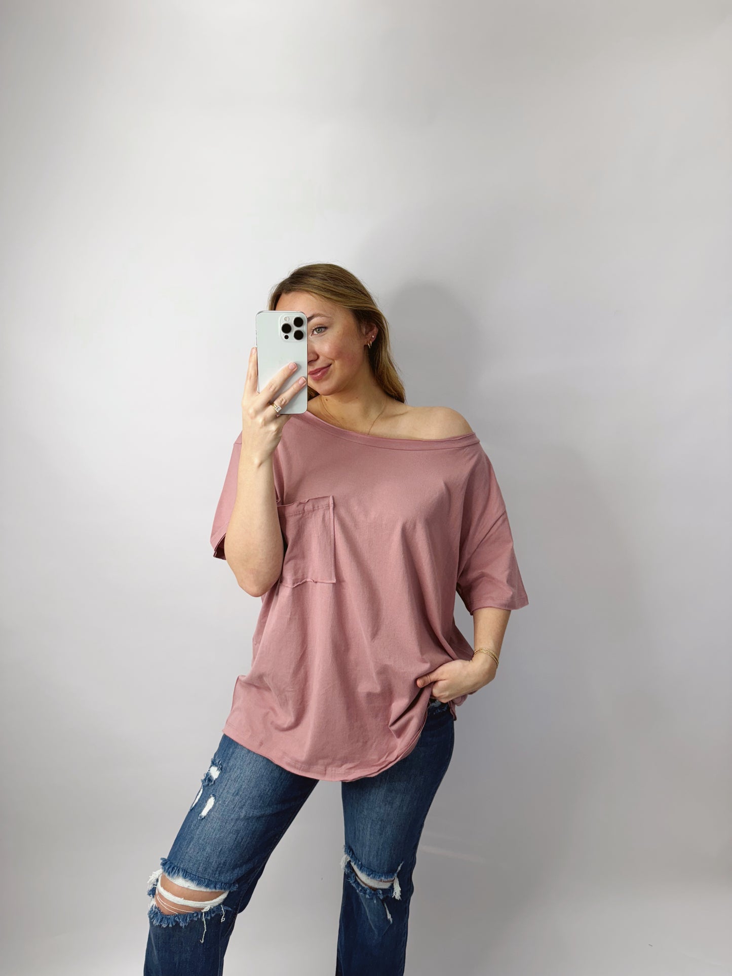 The Doris | Pink Oversized Tee