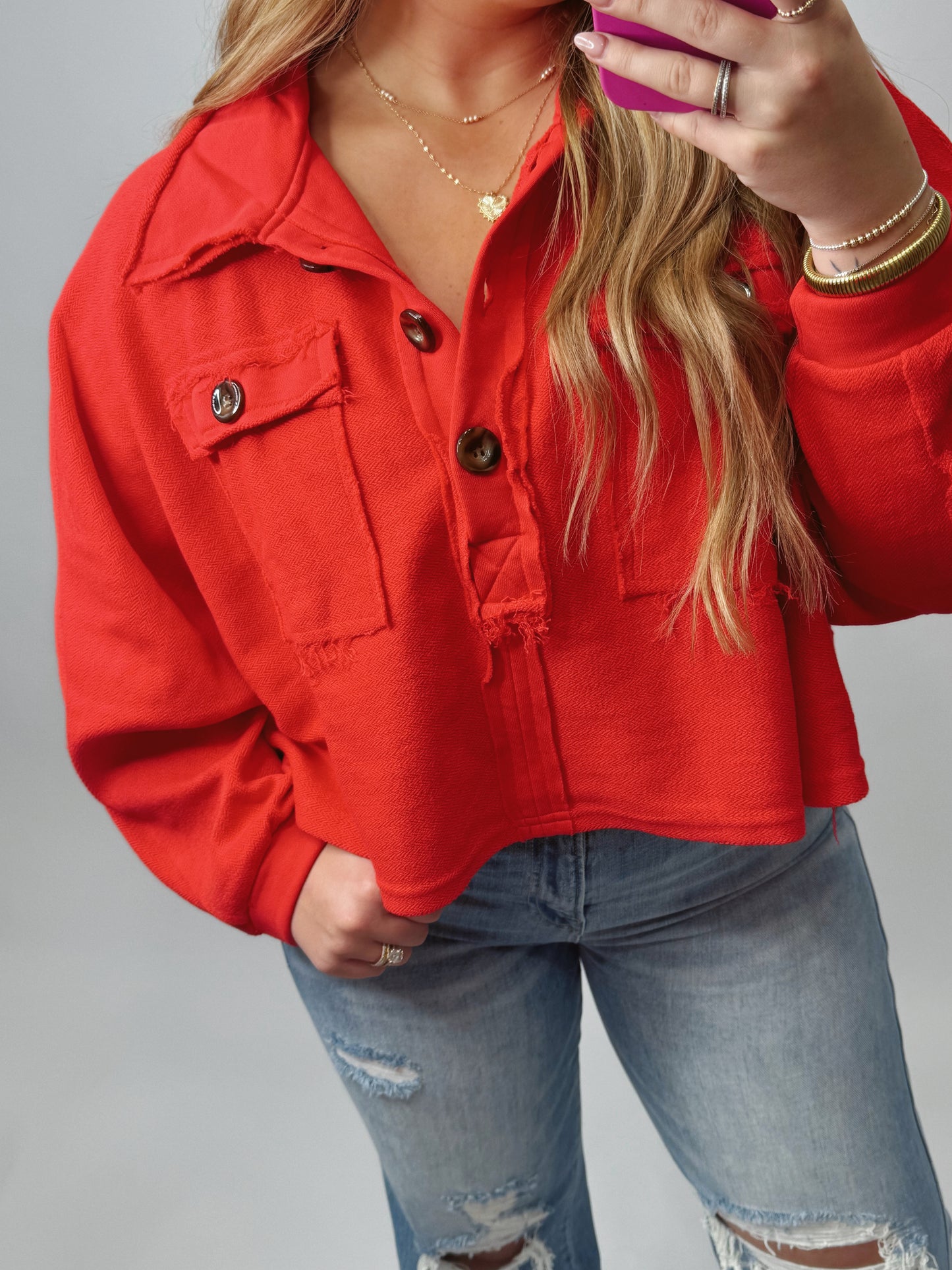 The Steph | Oversized Collared Crop
