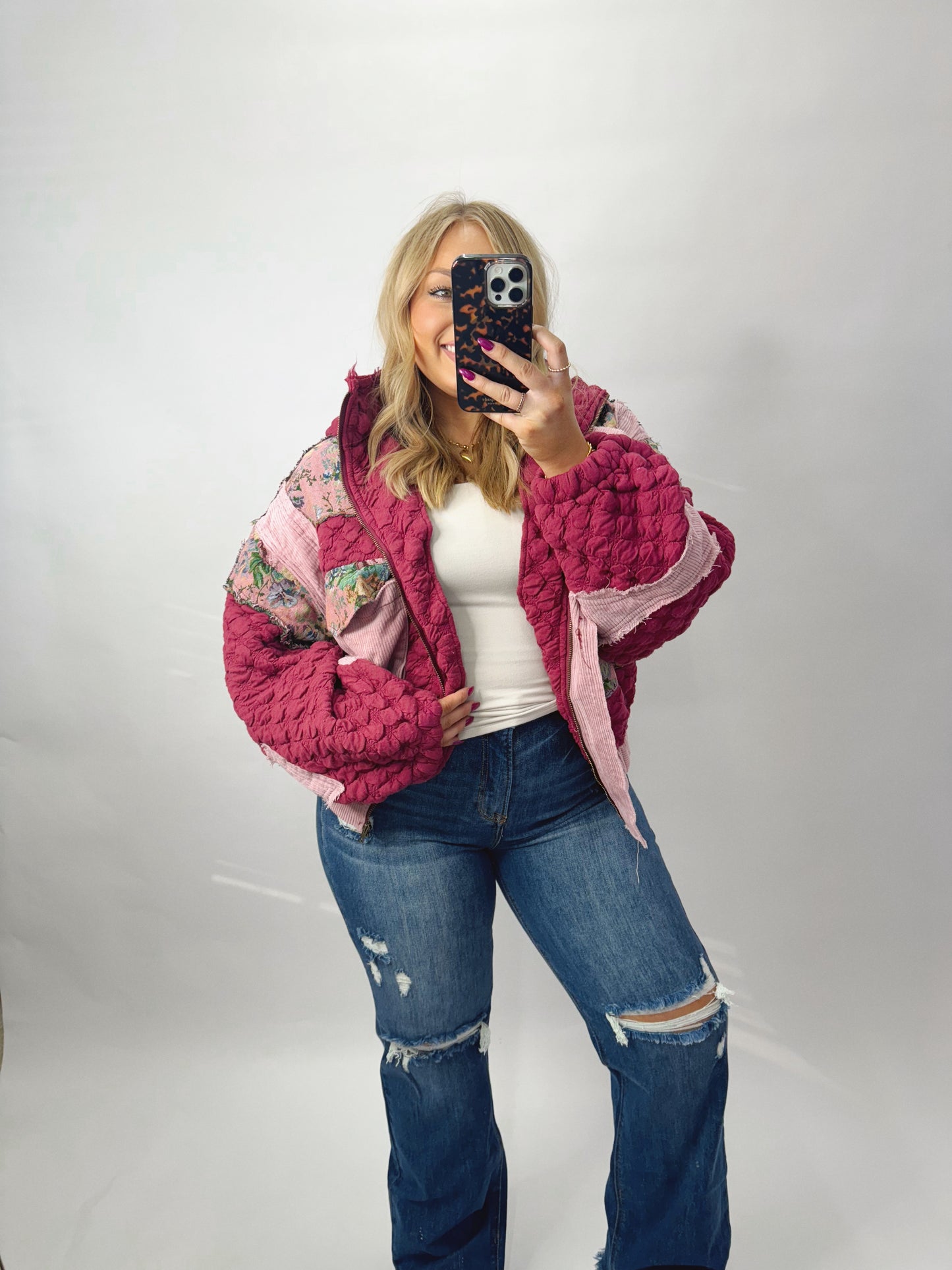 The Alicia | Floral Quilted Jacket