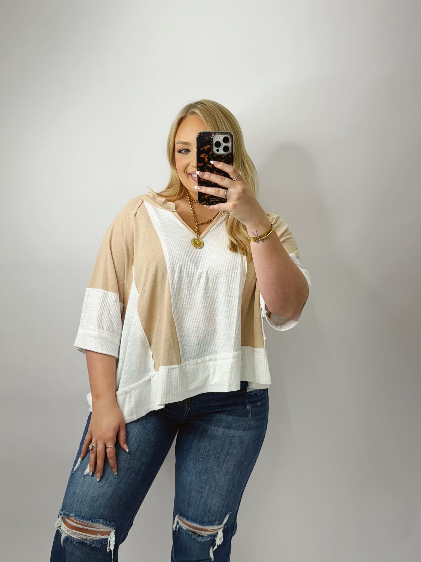 The Holly | Oversized Neutral Tee