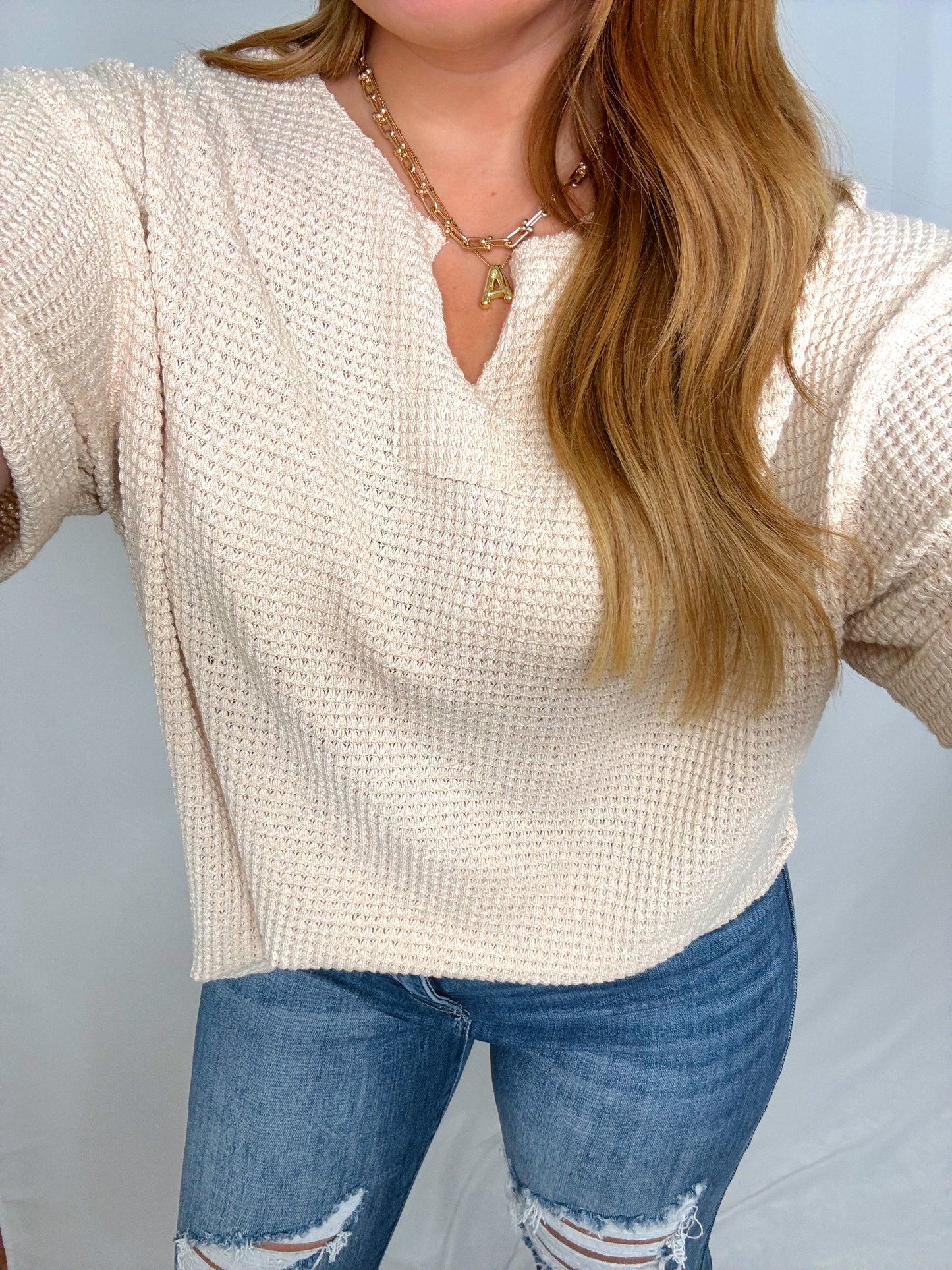 The Kayla | Waffle Cut Tee