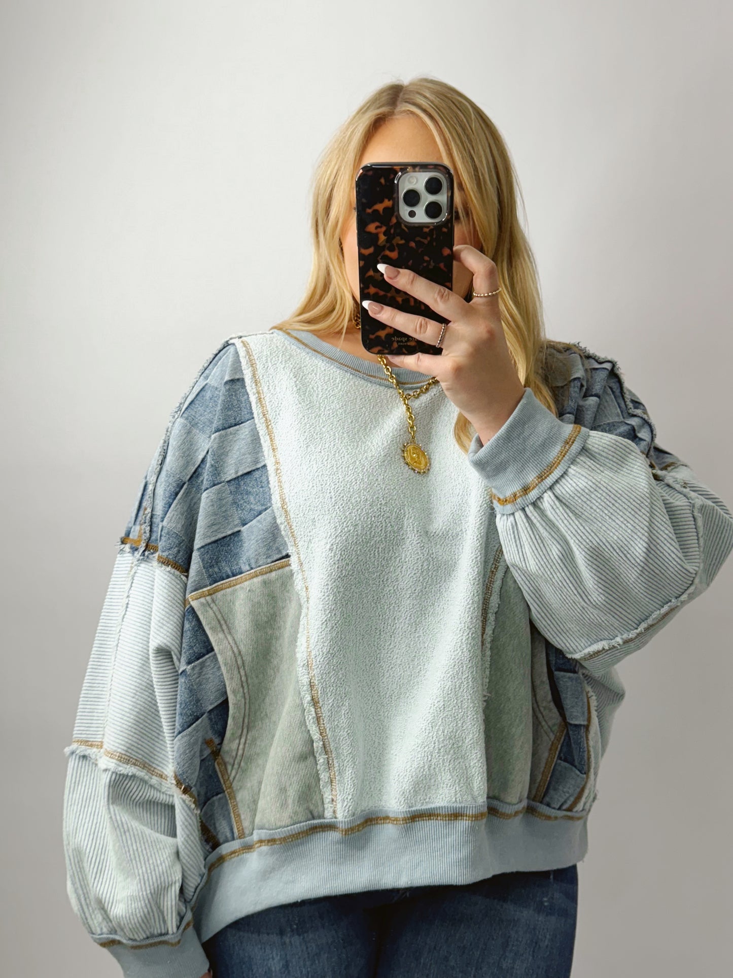 The Shayla | Patchwork Sweatshirt