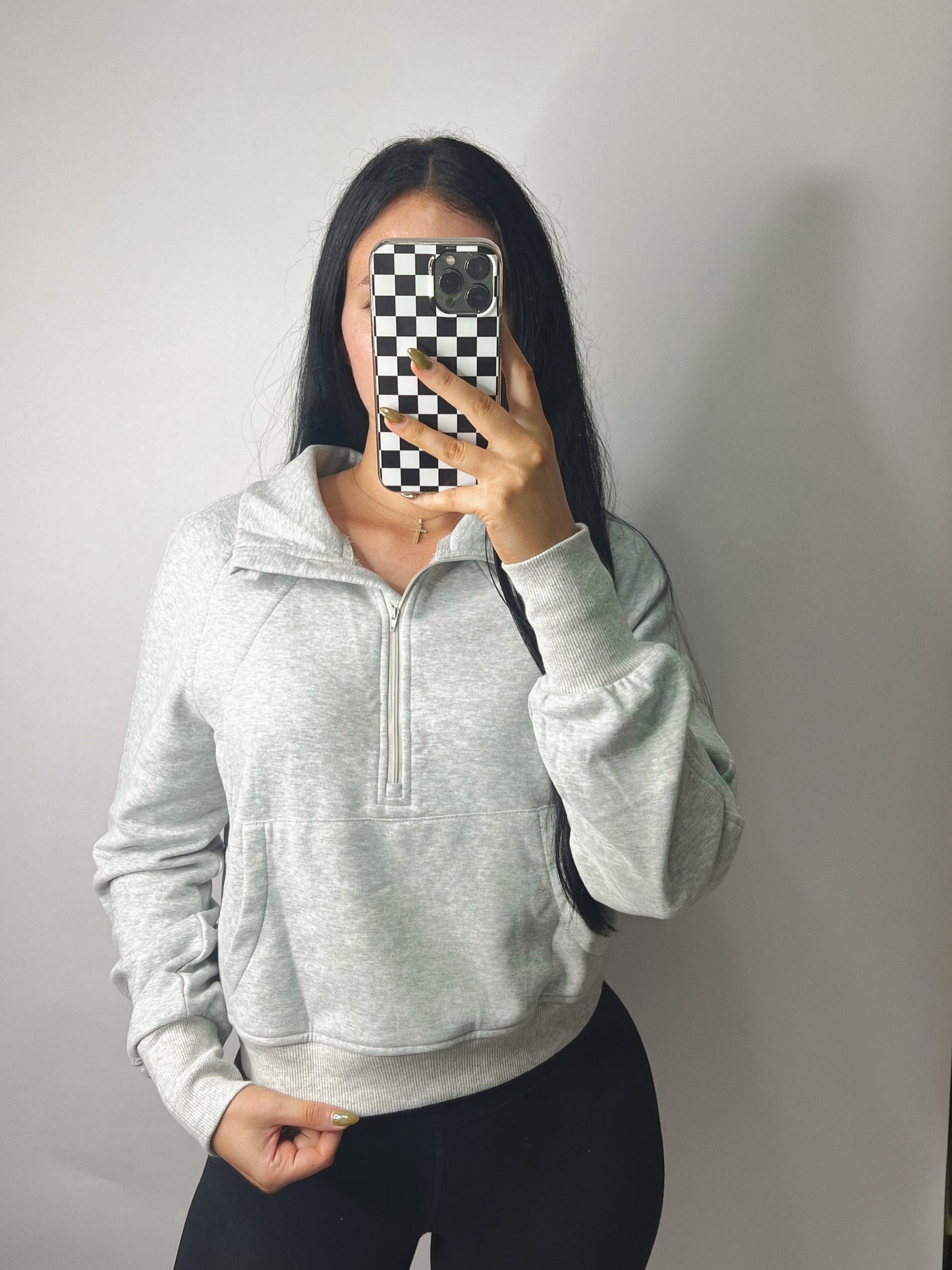 The Scuba | Grey Quarter Zip