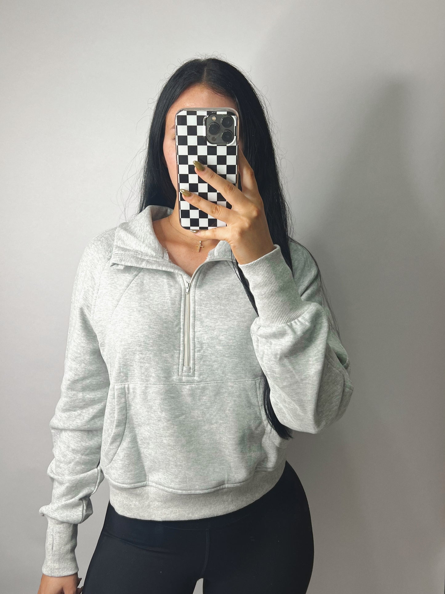 The Scuba | Grey Quarter Zip