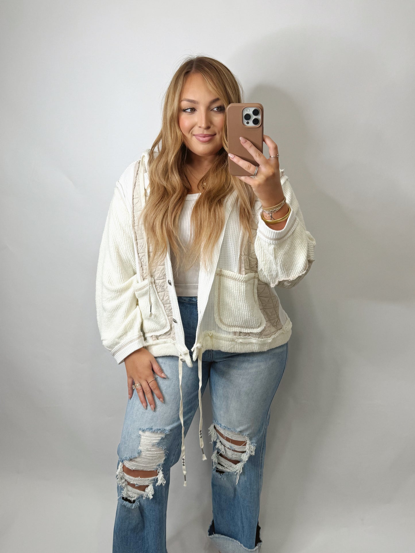 The Krystal | Cream Oversized Shacket