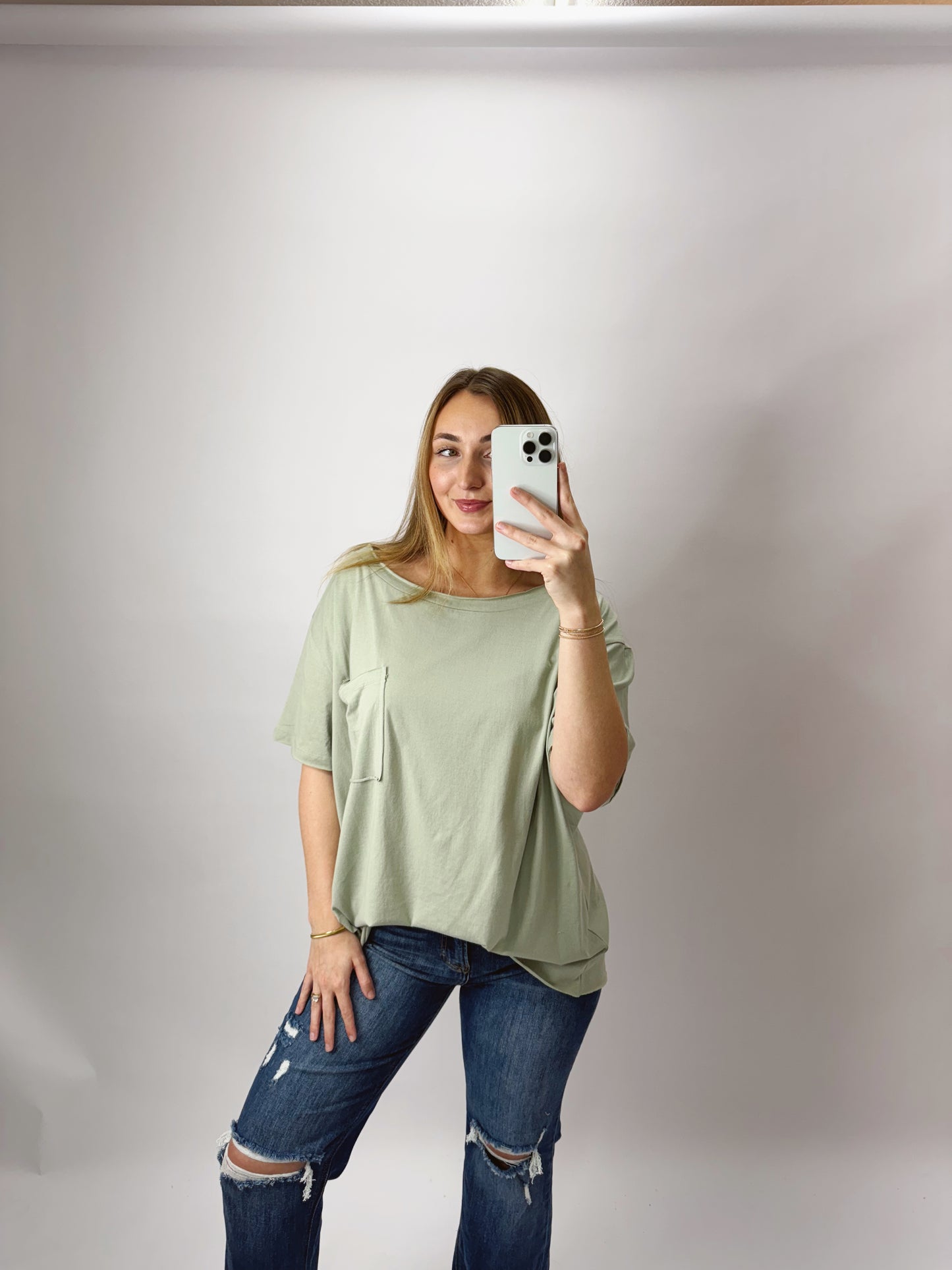 The Doris | Sage Oversized Tee