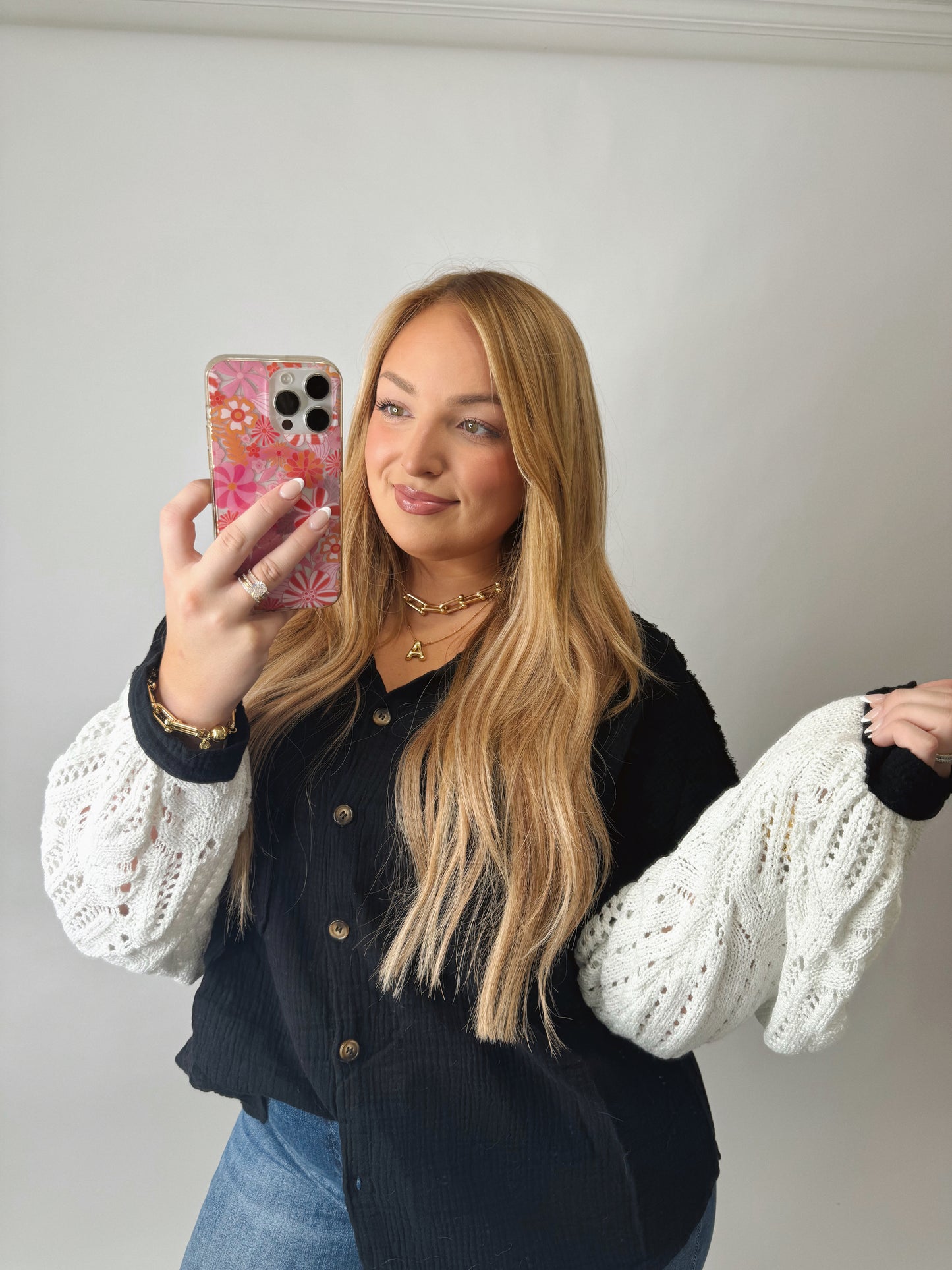 The Charlotte | Crochet Button Up