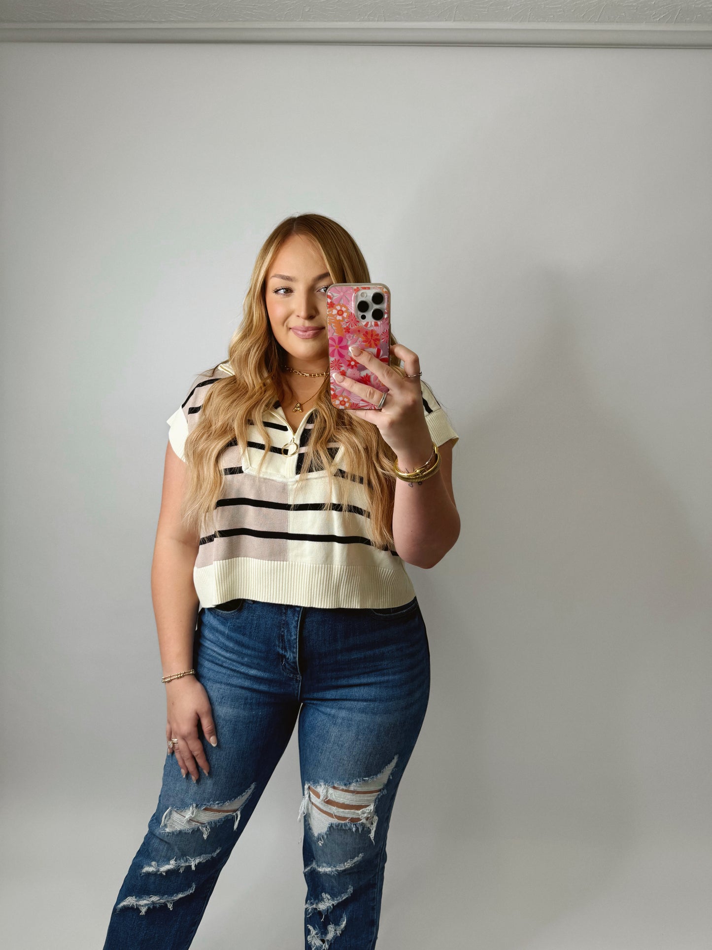 The Izzie | Colorblock Crop Top