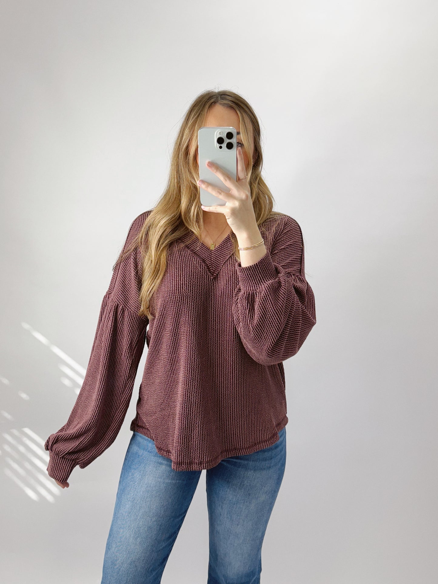 The Winter | Wine Ribbed Pullover