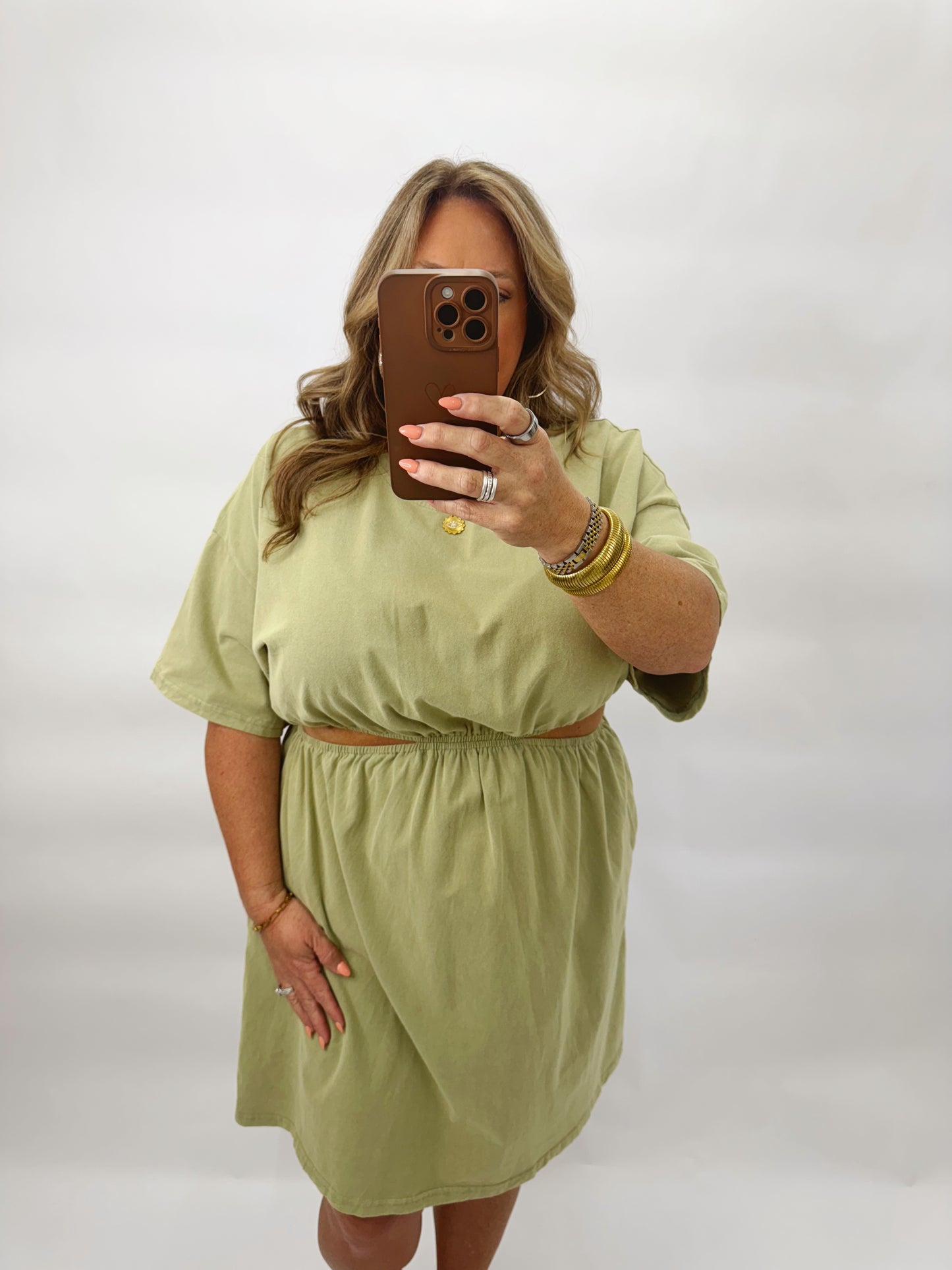 The Dana | Green Cut Out Dress