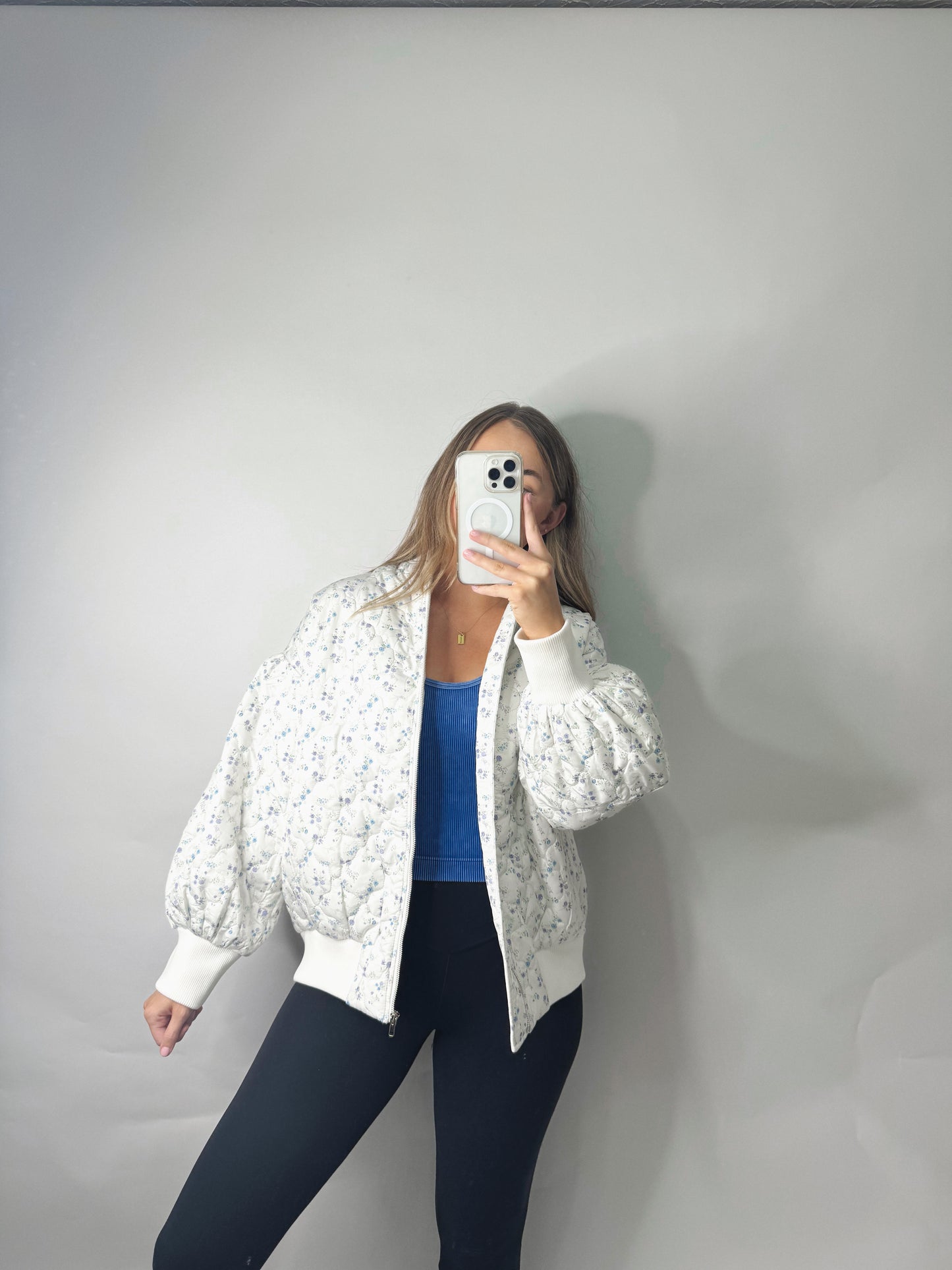 The Ellie | Floral Puffer