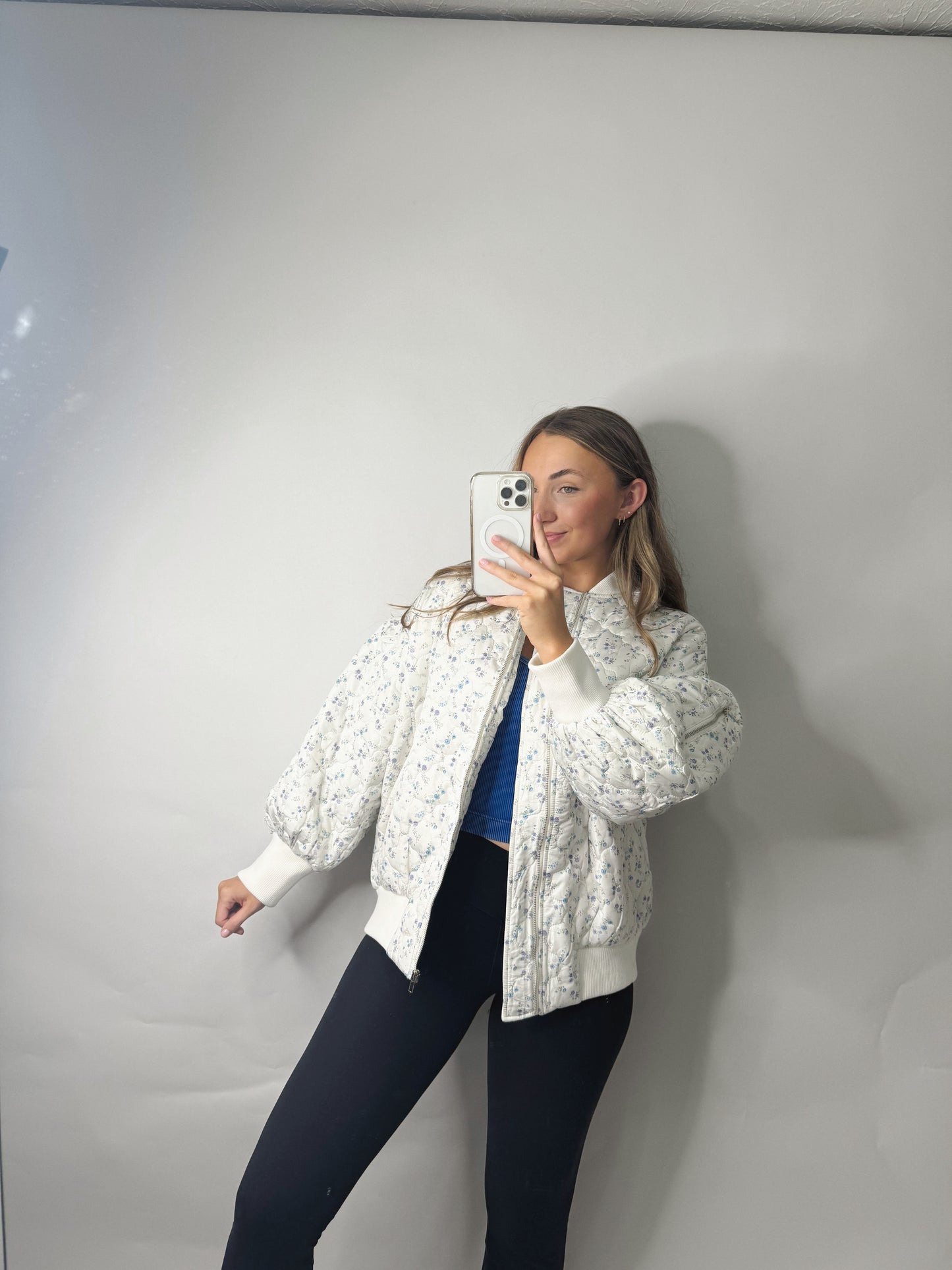 The Ellie | Floral Puffer