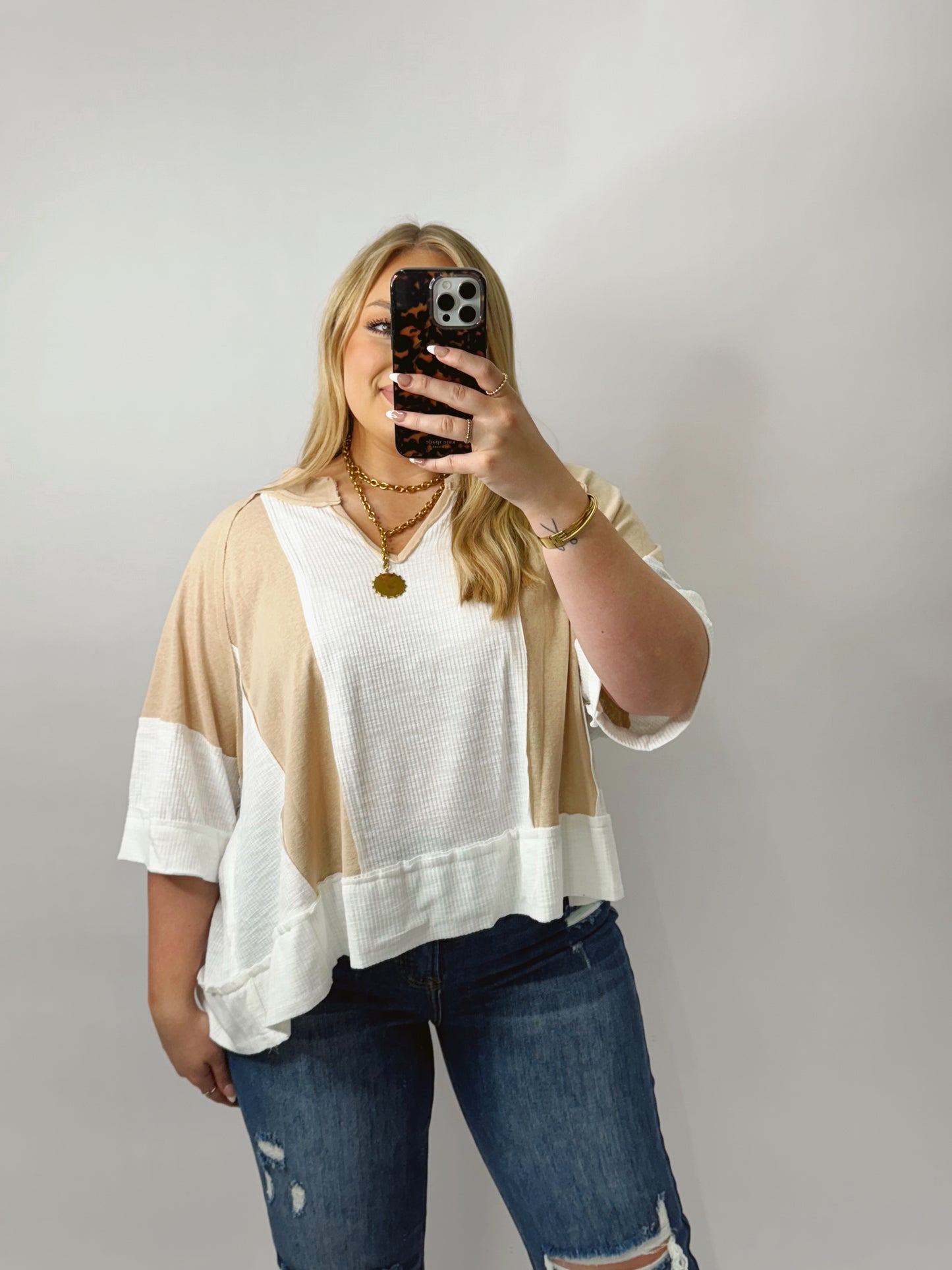 The Holly | Oversized Neutral Tee