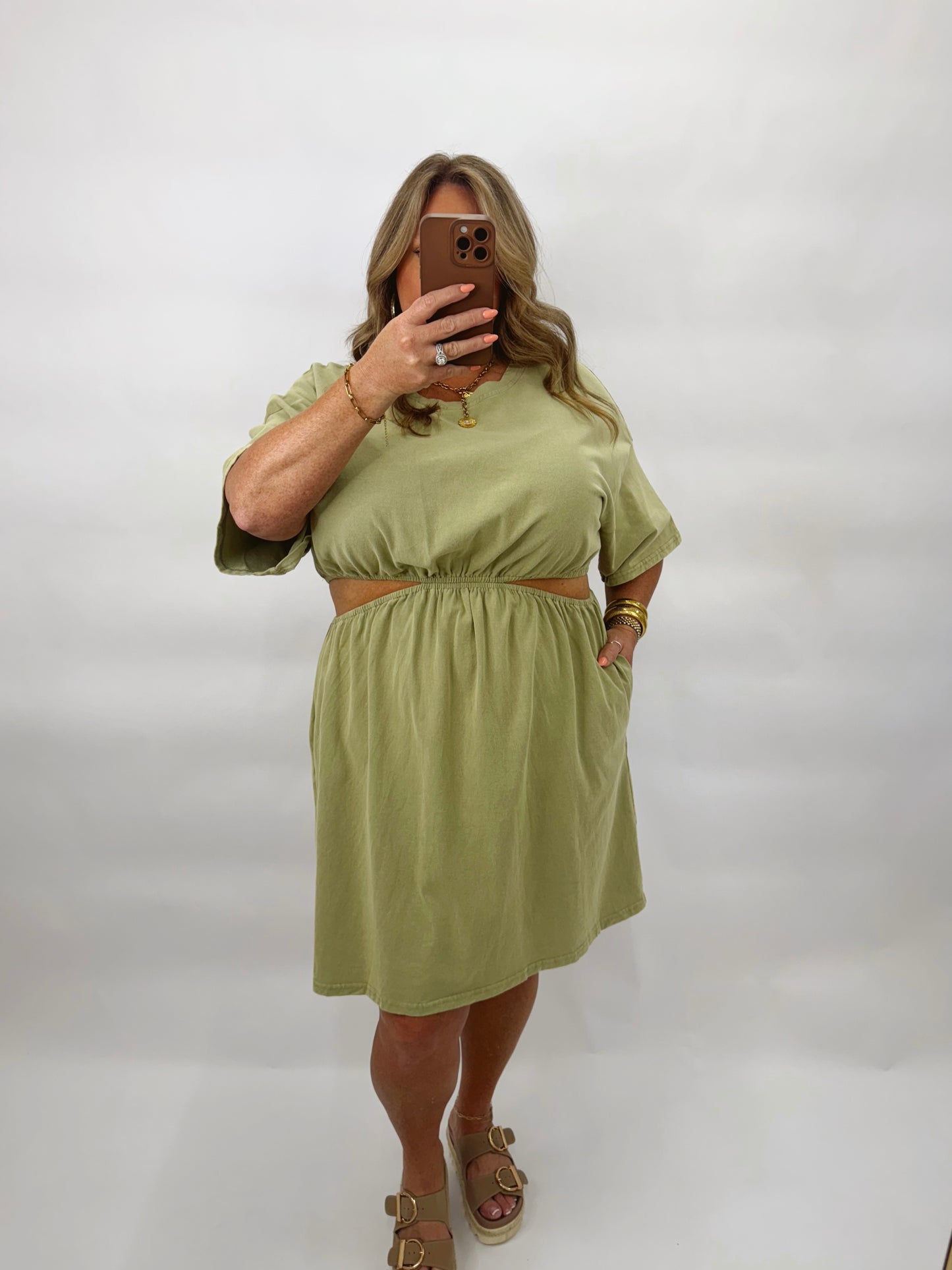 The Dana | Green Cut Out Dress