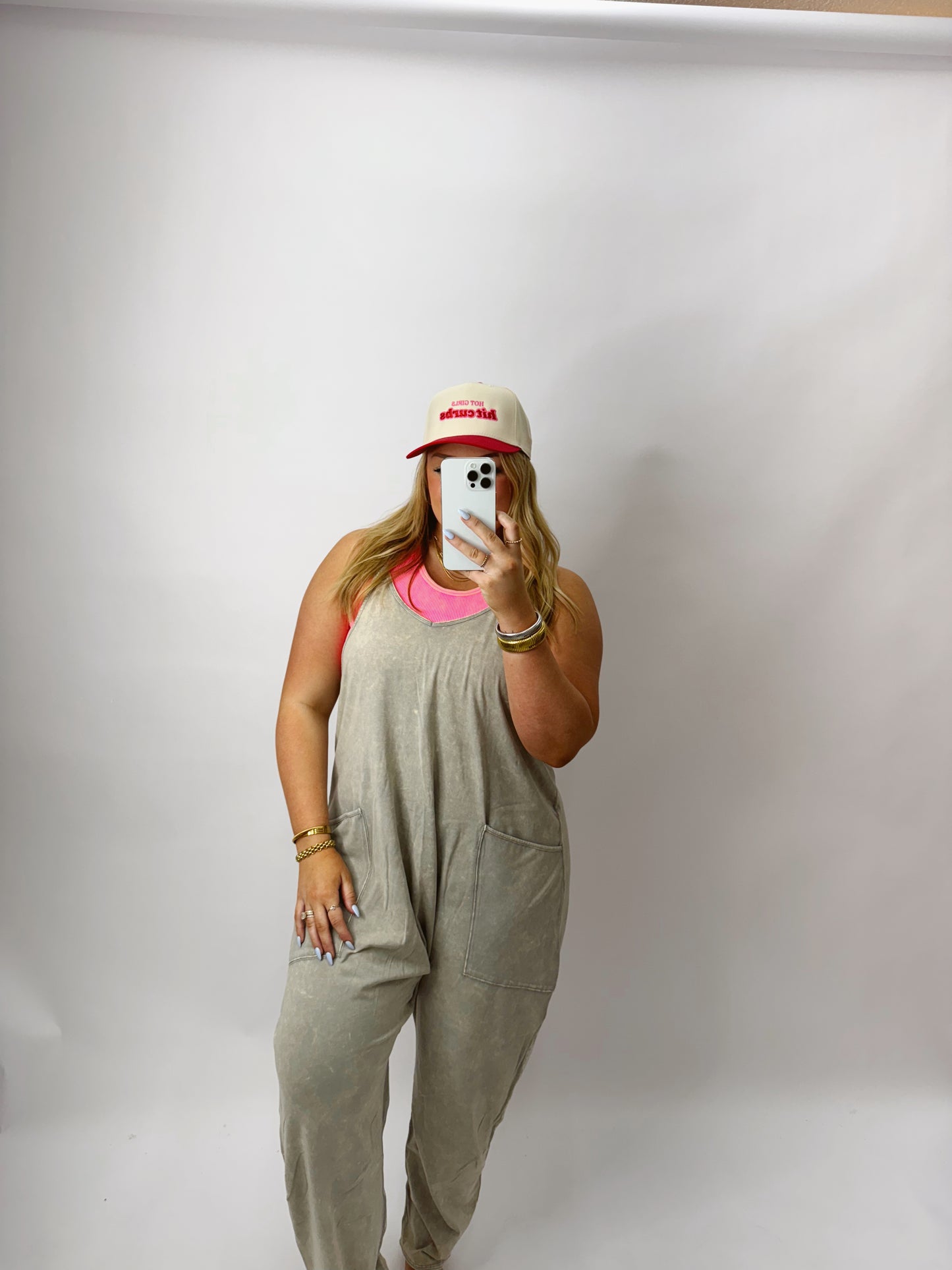 The Rhonda | Stone Wash Oversized Jumpsuit