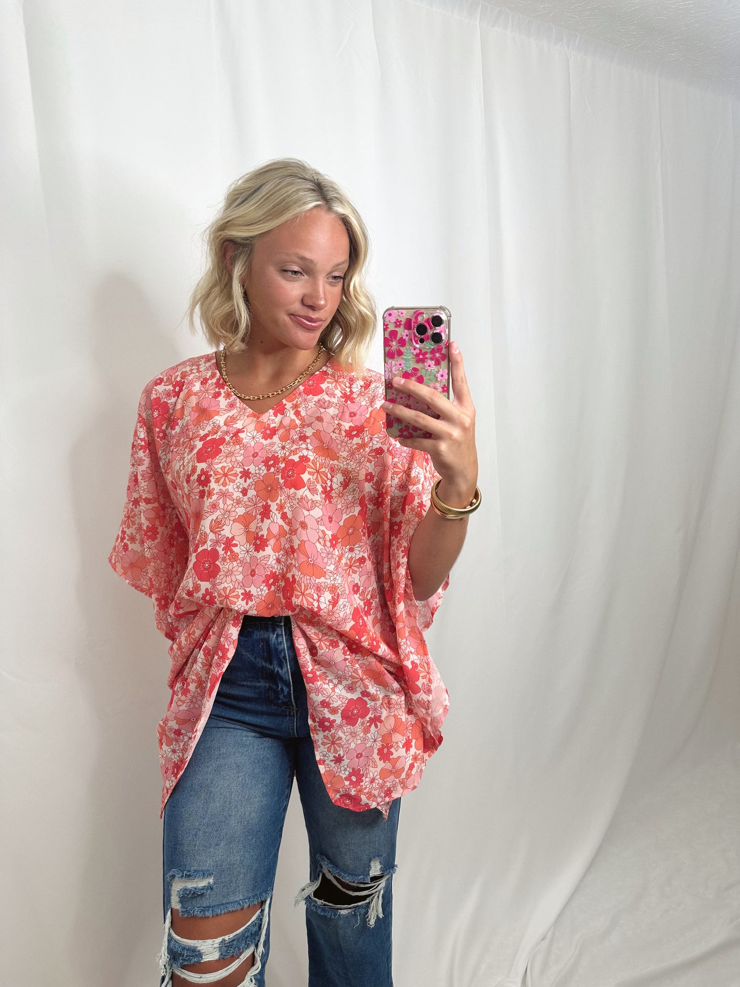 The Daisy | Oversized Floral Top