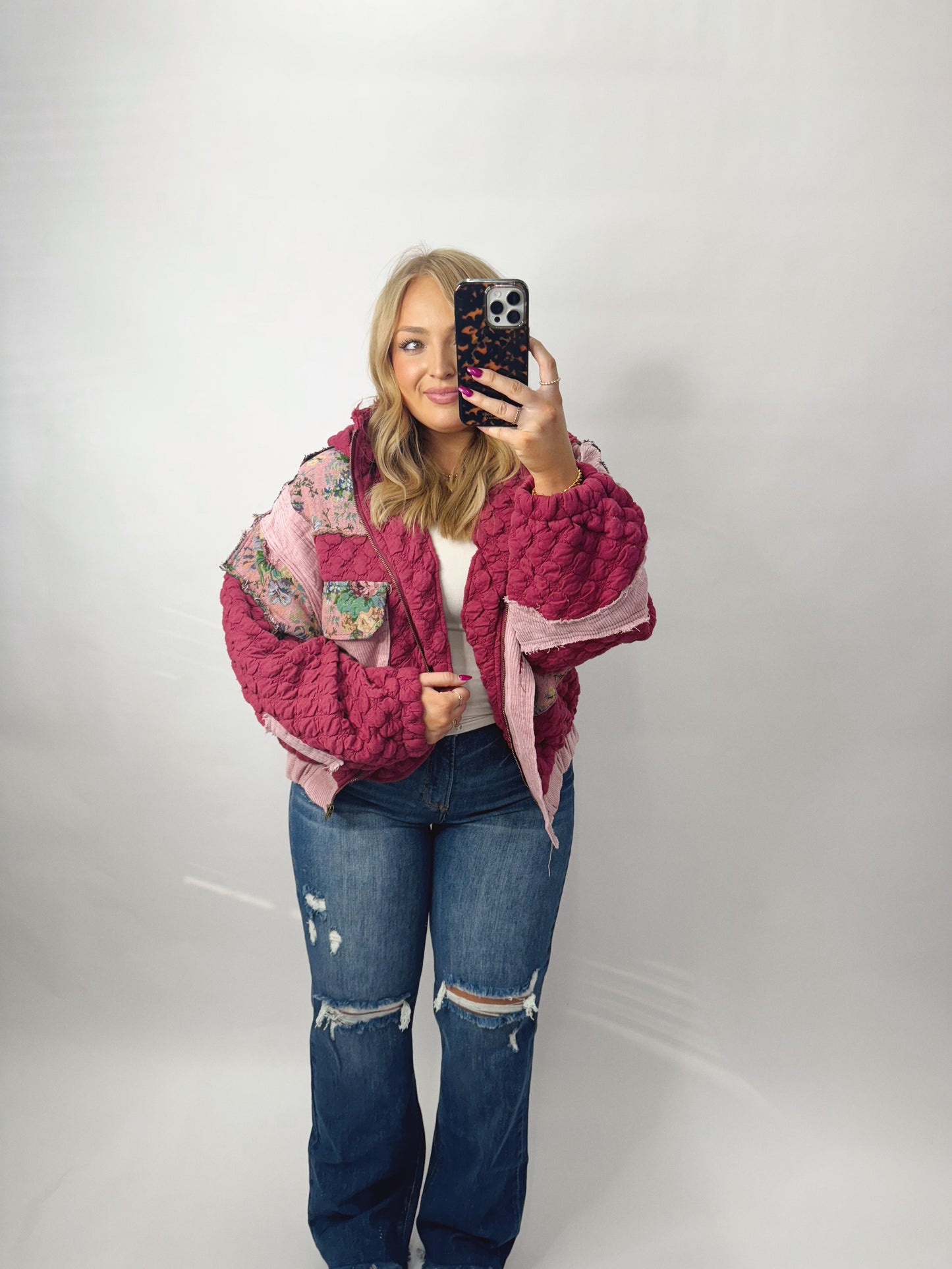 The Alicia | Floral Quilted Jacket
