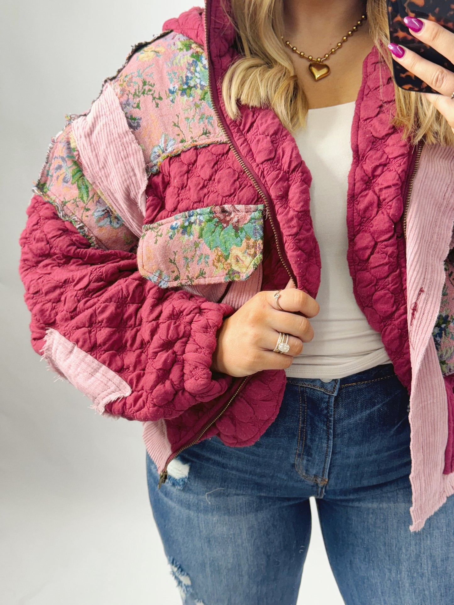 The Alicia | Floral Quilted Jacket
