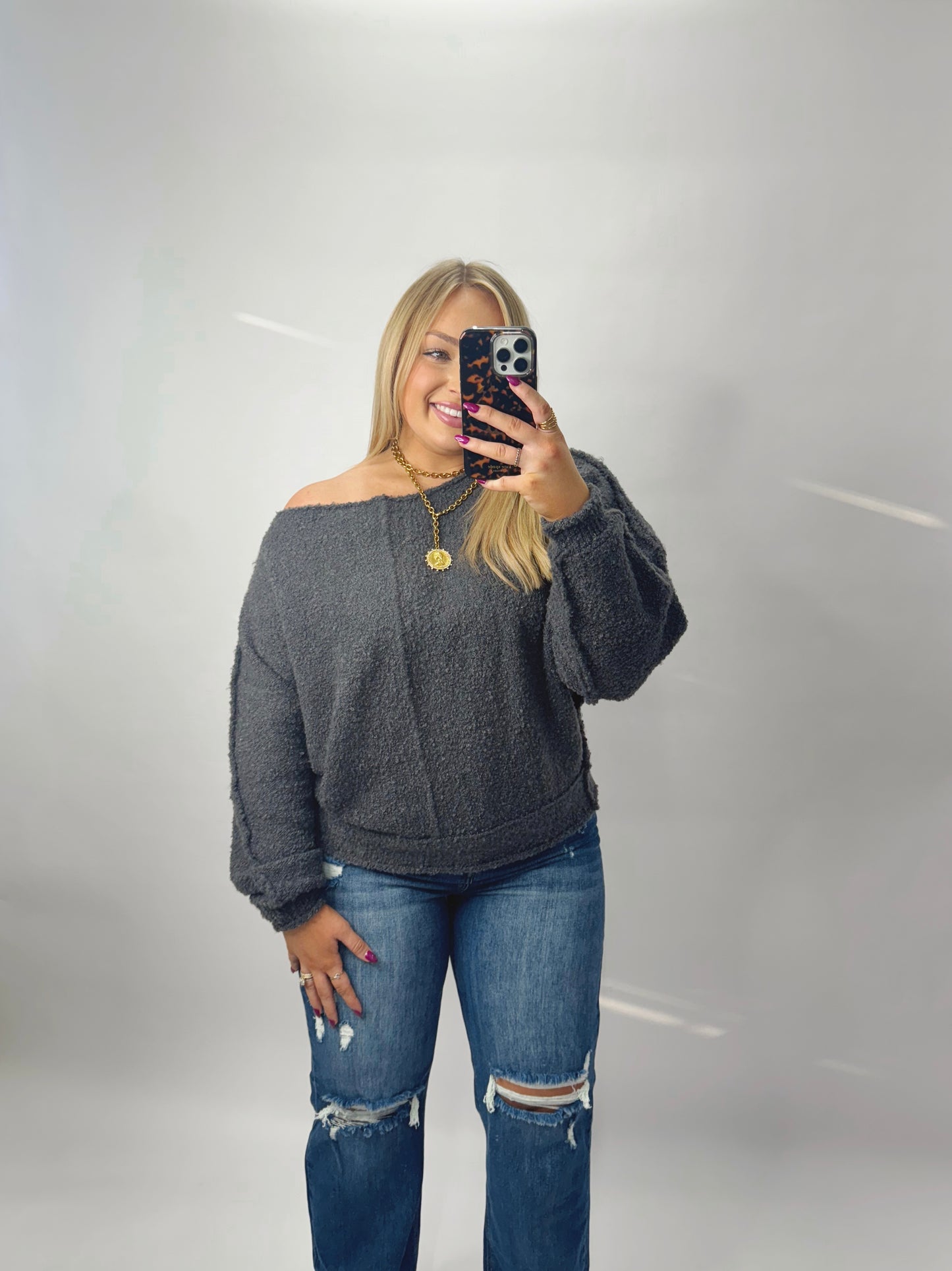 The Julia | Slouchy Grey Sweater