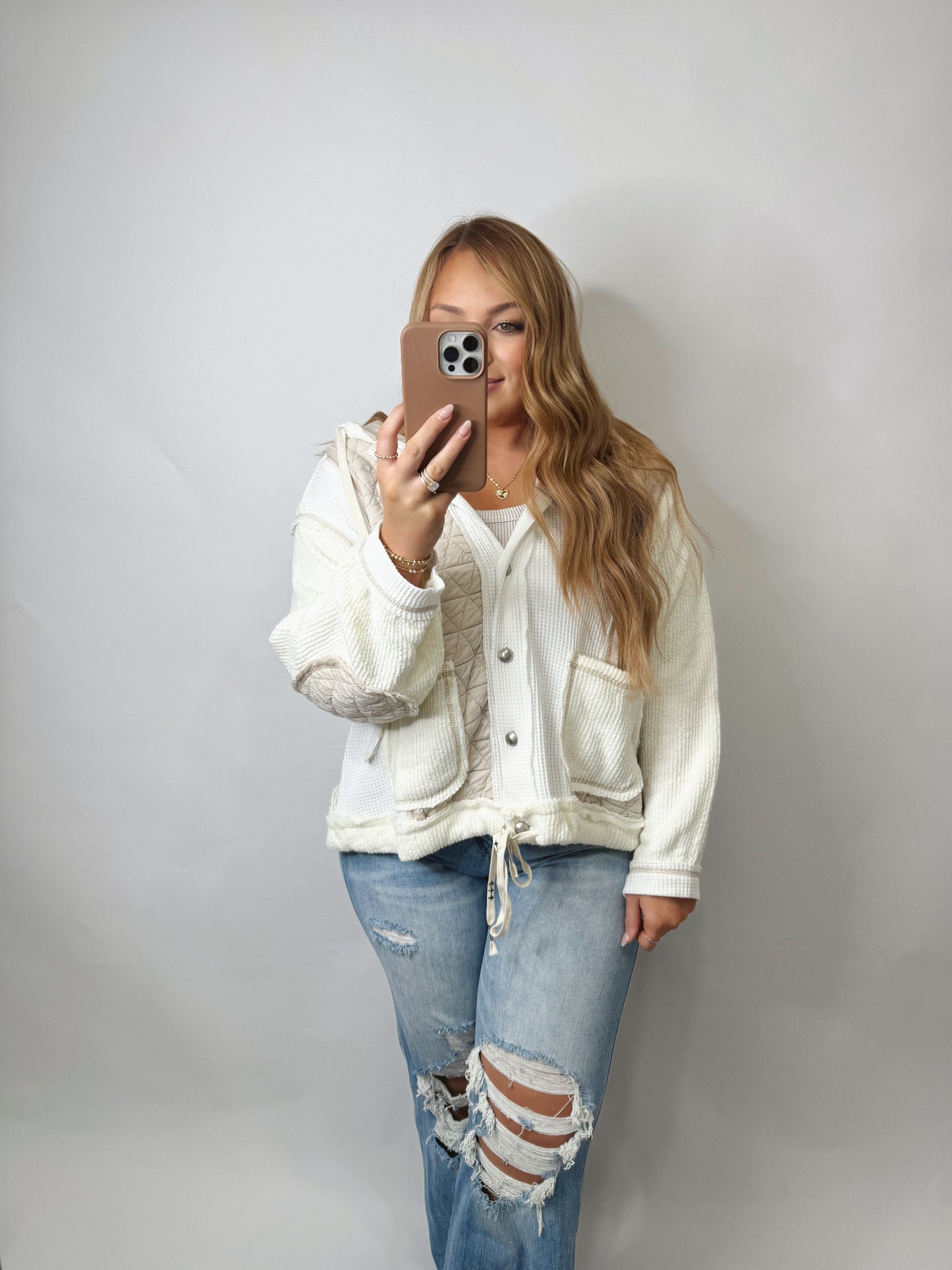 The Krystal | Cream Oversized Shacket